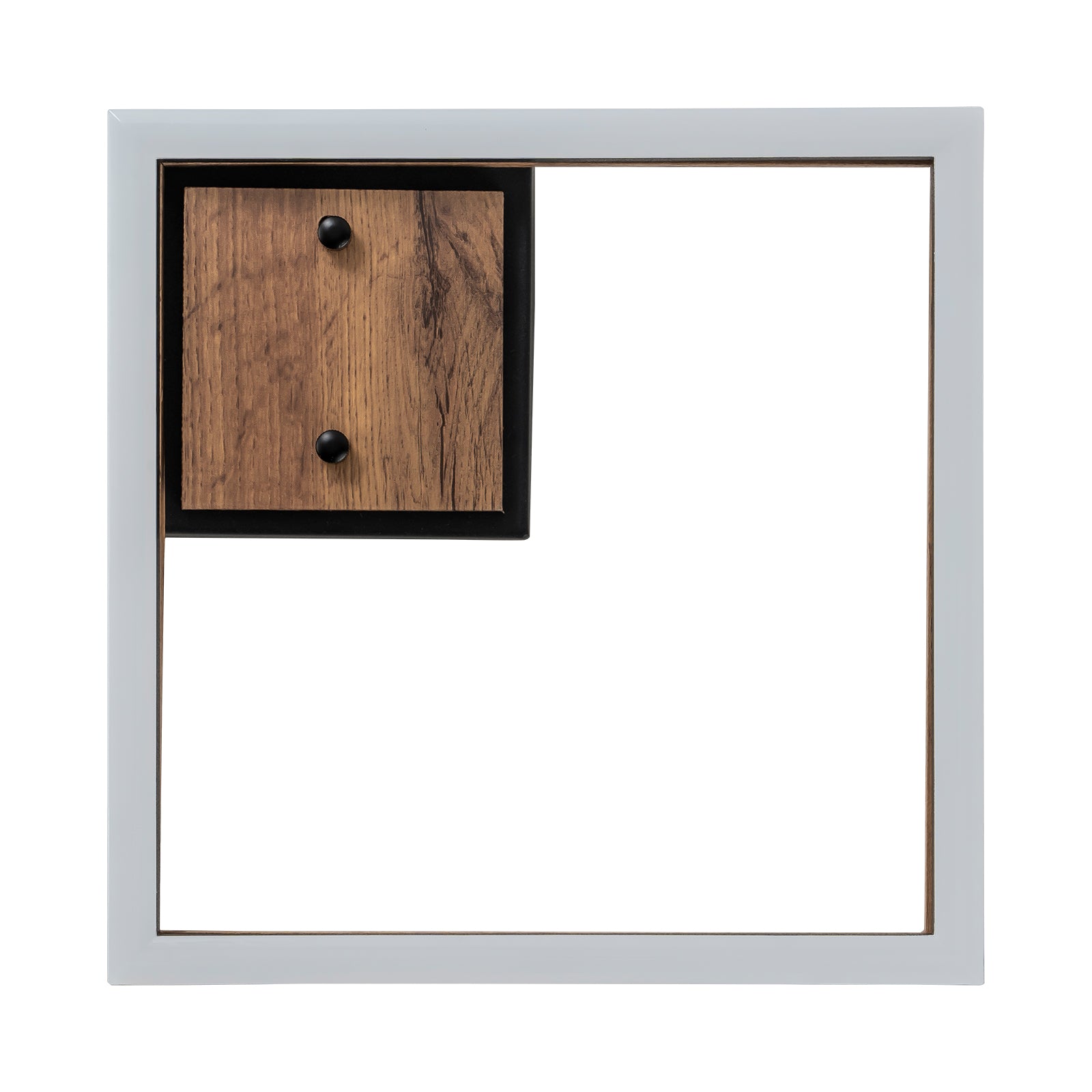 Glowlings 1-Light Farmhouse Square Integrated LED Wood Flush Mount Ceiling Light Hallway Light