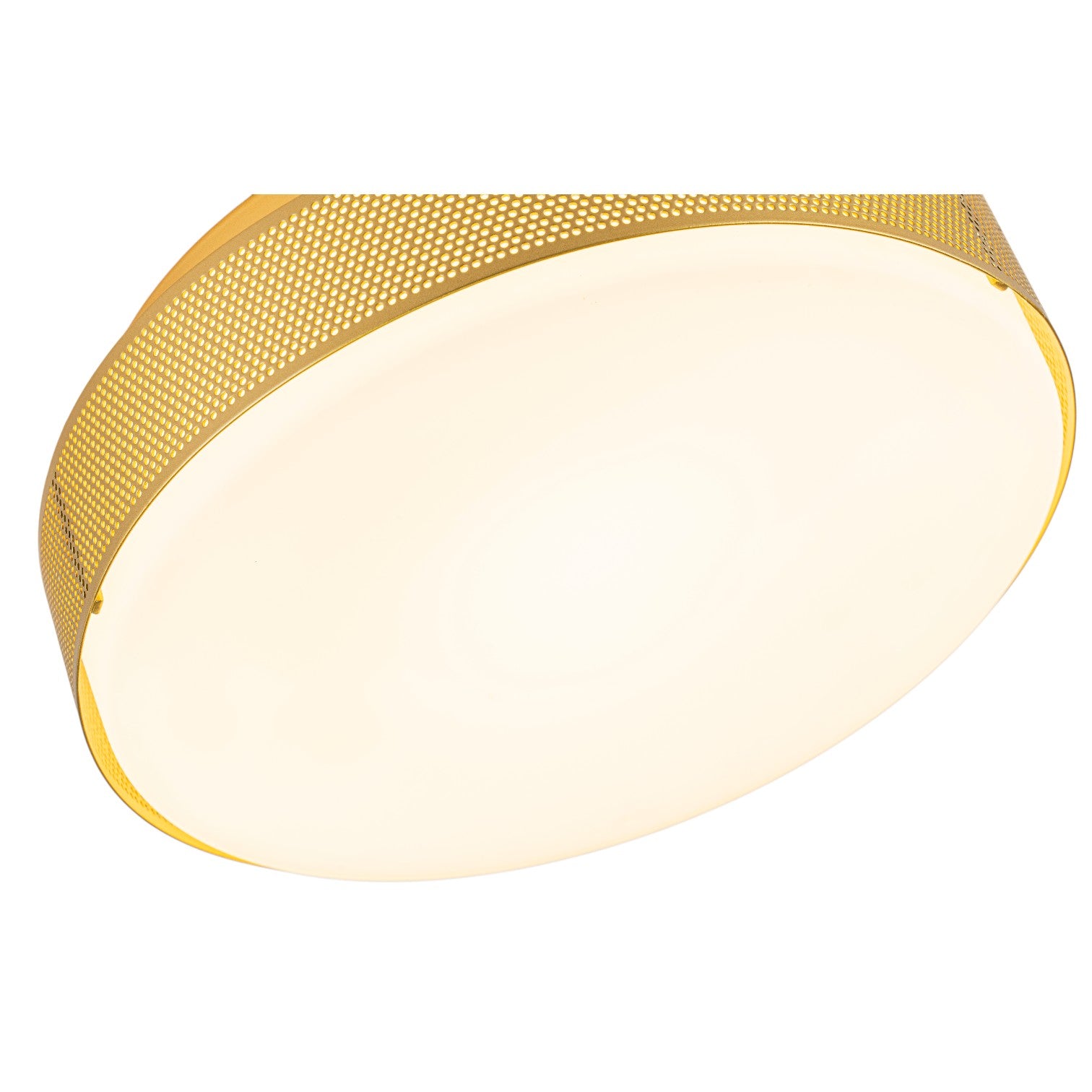 Glowlings 1-Light Modern 12"Wide Gold Round Opal Glass LED Flush Mount with 5-CCT Selectable Switch