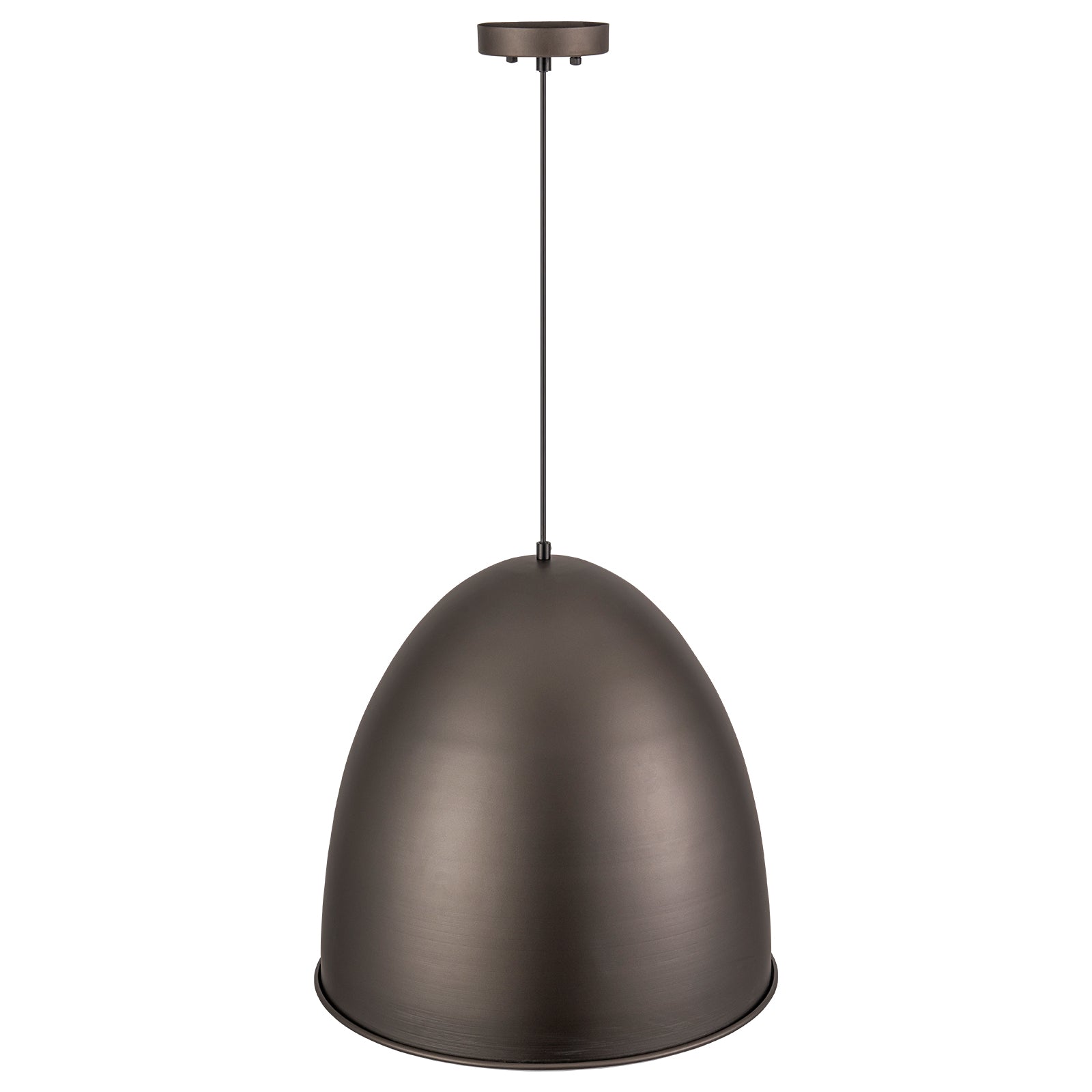Glowlings 1-Light 18"Wide Hanging Metal Silvery Dome Pendant Light Island Light