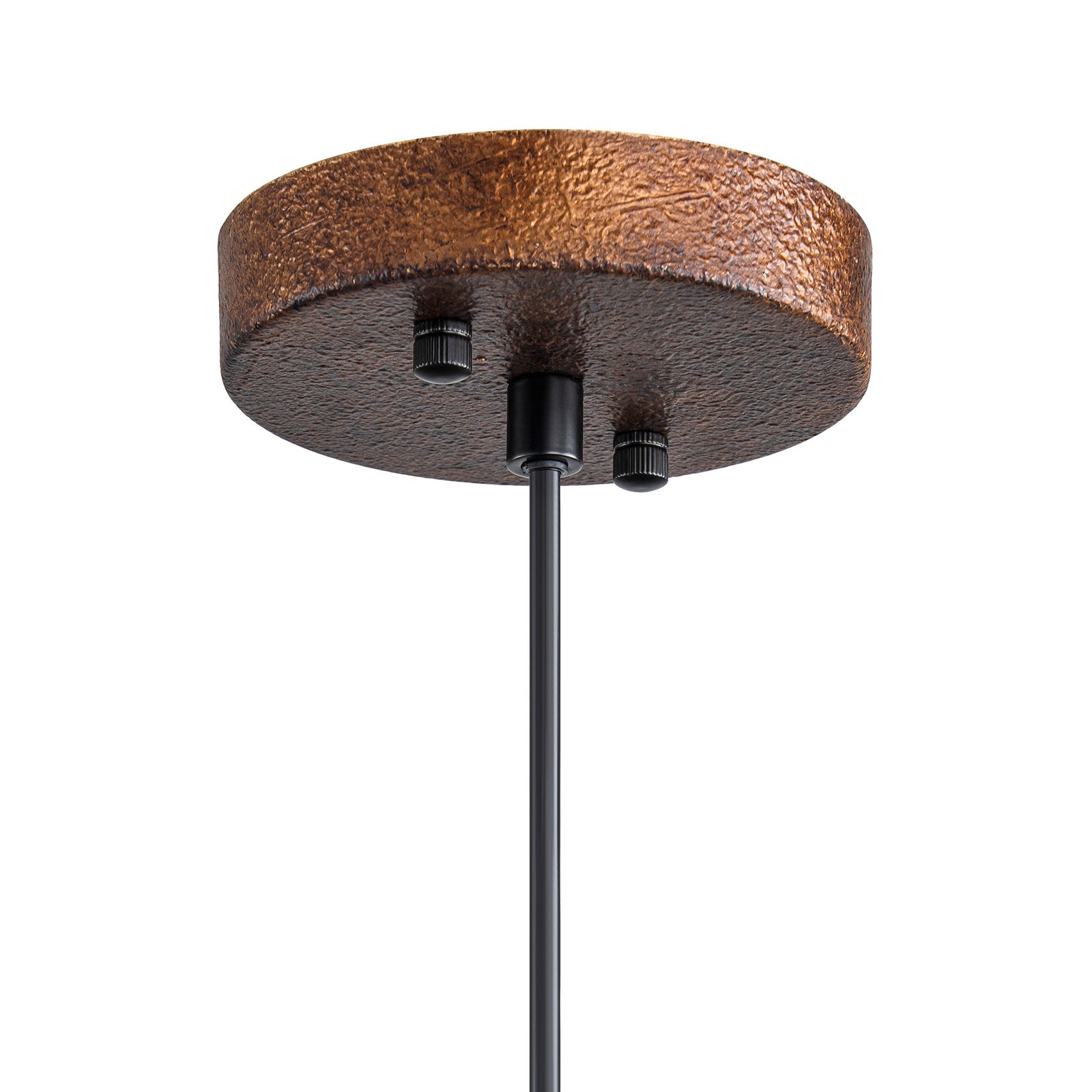 Glowlings 1-Light Industrial Distressed Gold Textured Cone Copper Dome Pendant Light