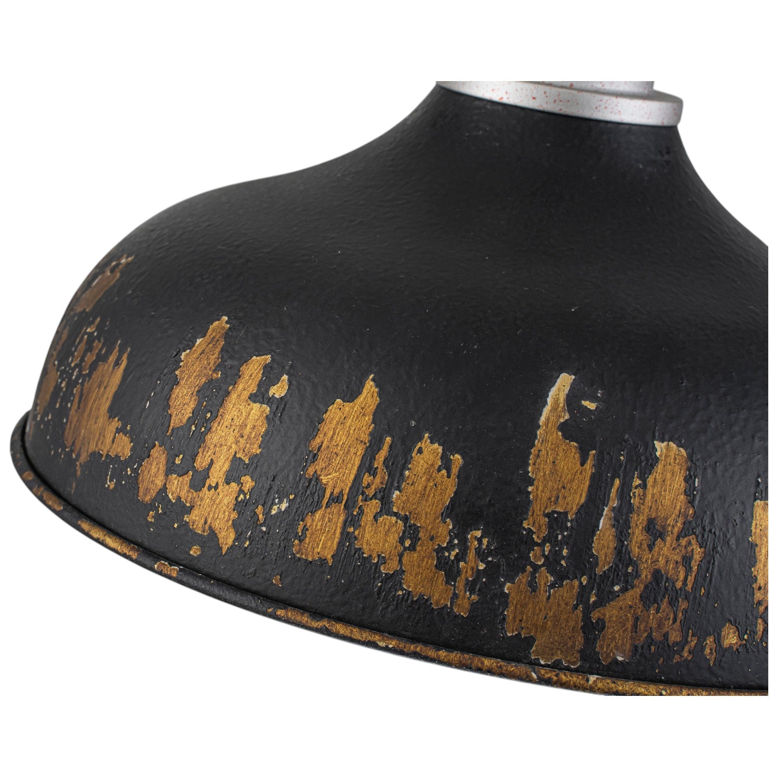 Glowlings 1-Light Industrial Antique Gold Distressing Small Dome Pendant Light Island Light