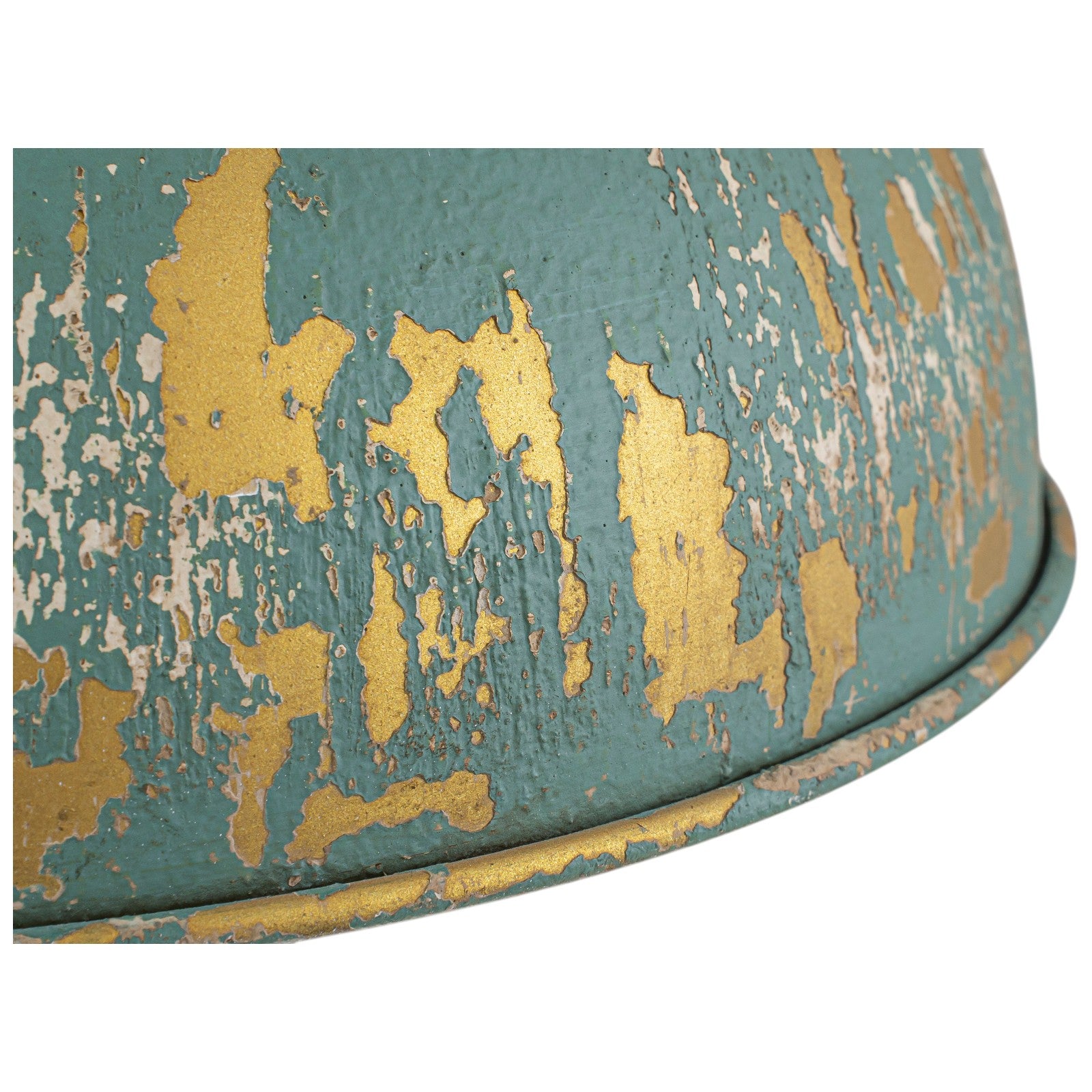 Glowlings 1-Light Industrial Antique Gold Distressing Small Dome Pendant Light Island Light