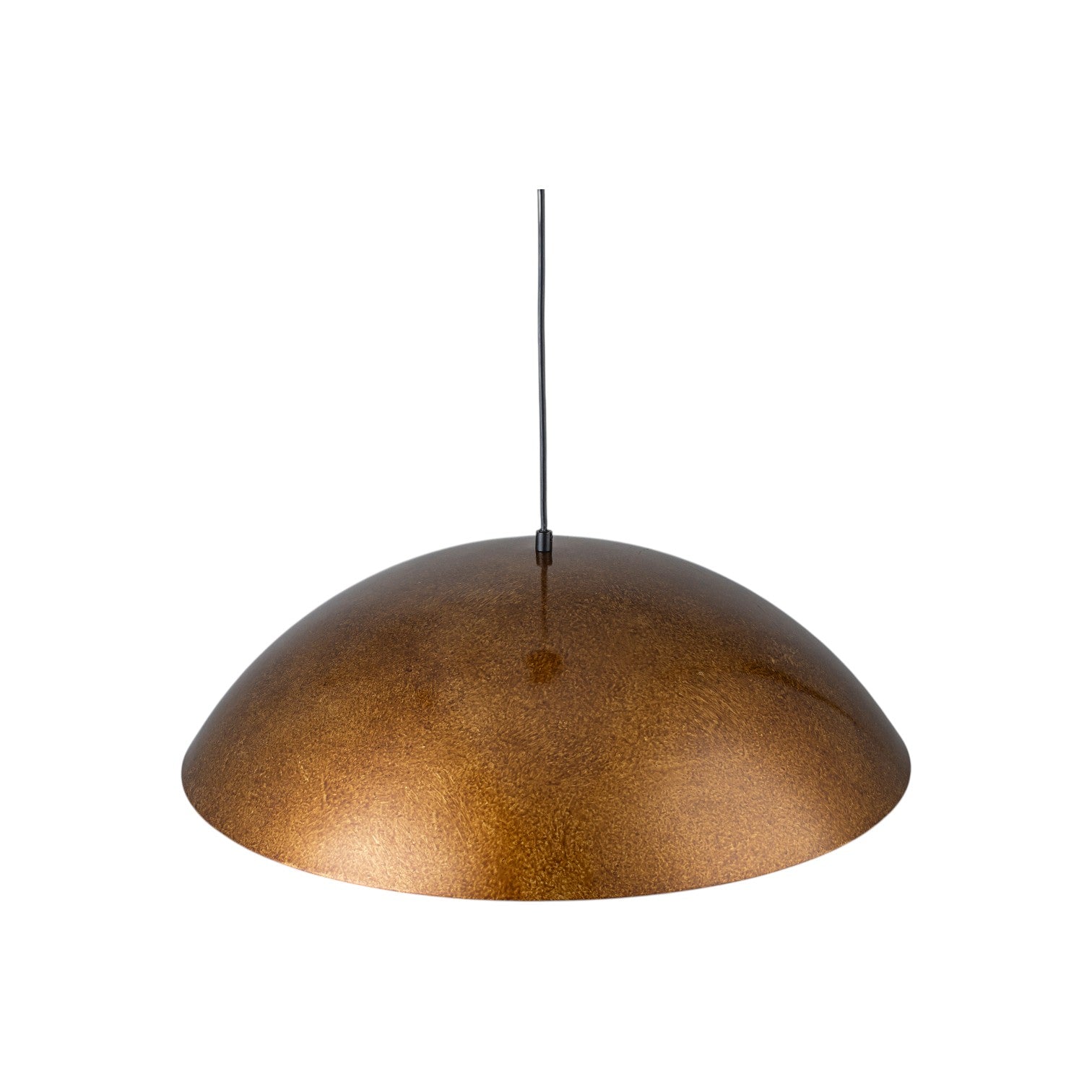Glowlings 1-Light Industrial Distressed Antique Brass Dome Pendant Light Island Light