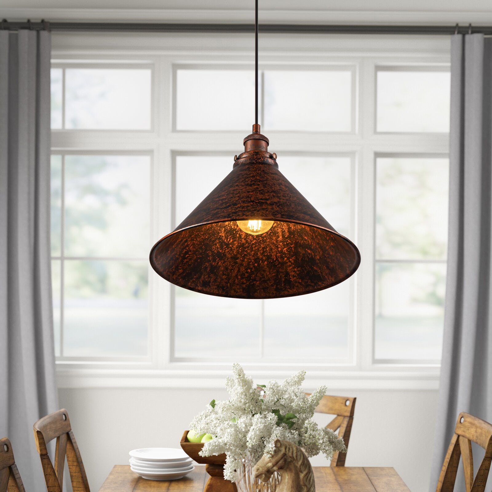Copper pendant light fitting sale