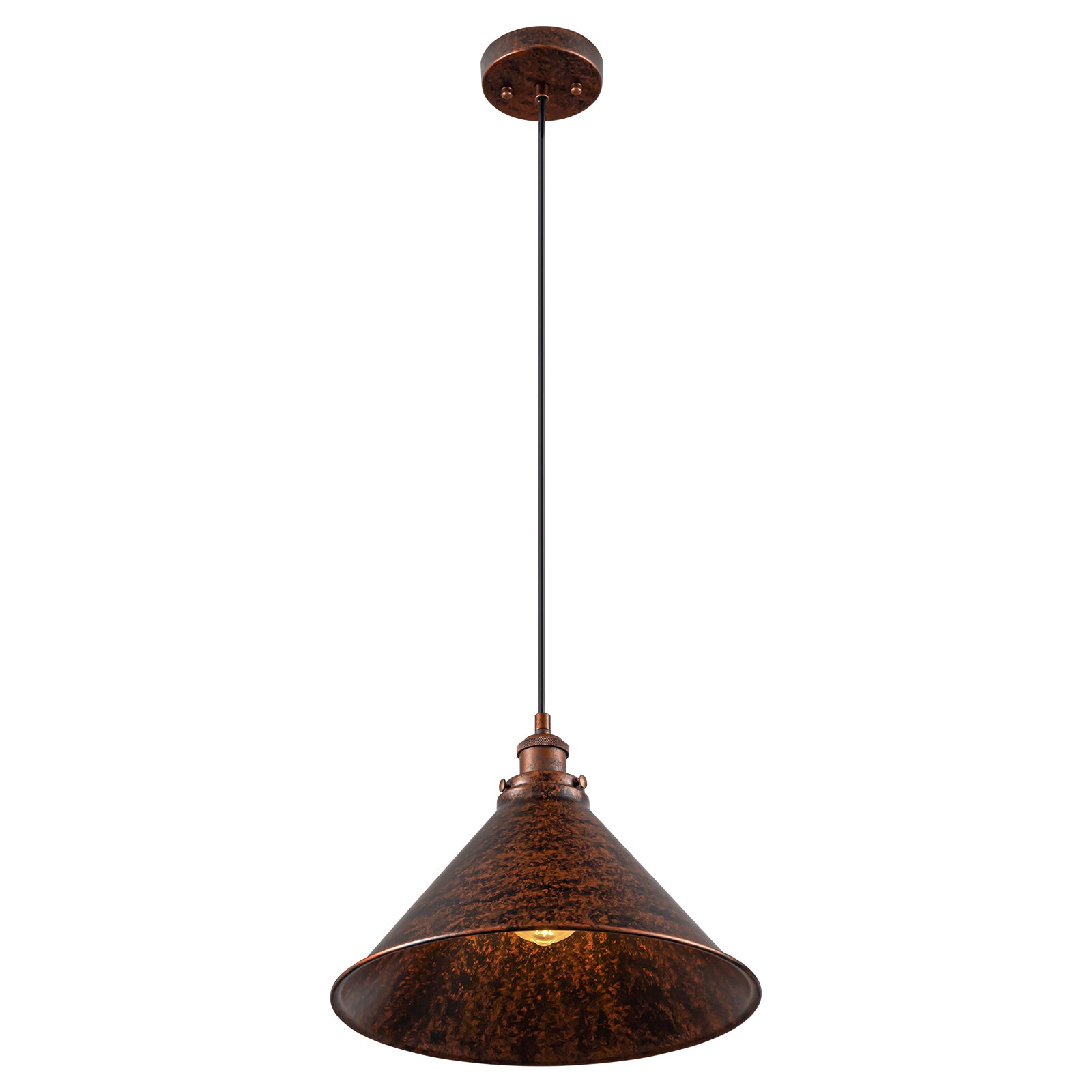 Industrial copper light shade top