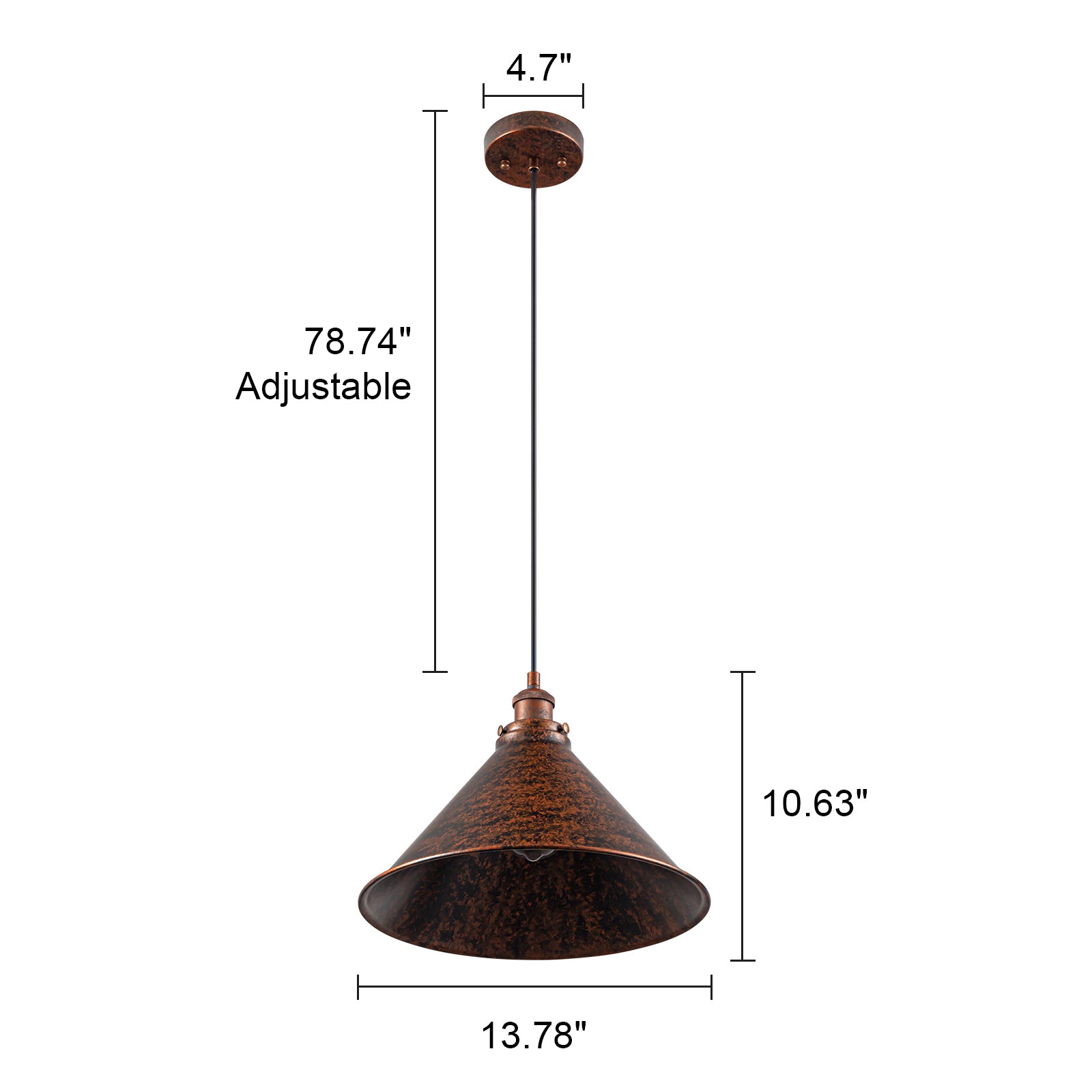 Glowlings 1 Light Industrial 14 Wide Dome Cone Shade Antique Copper Pe