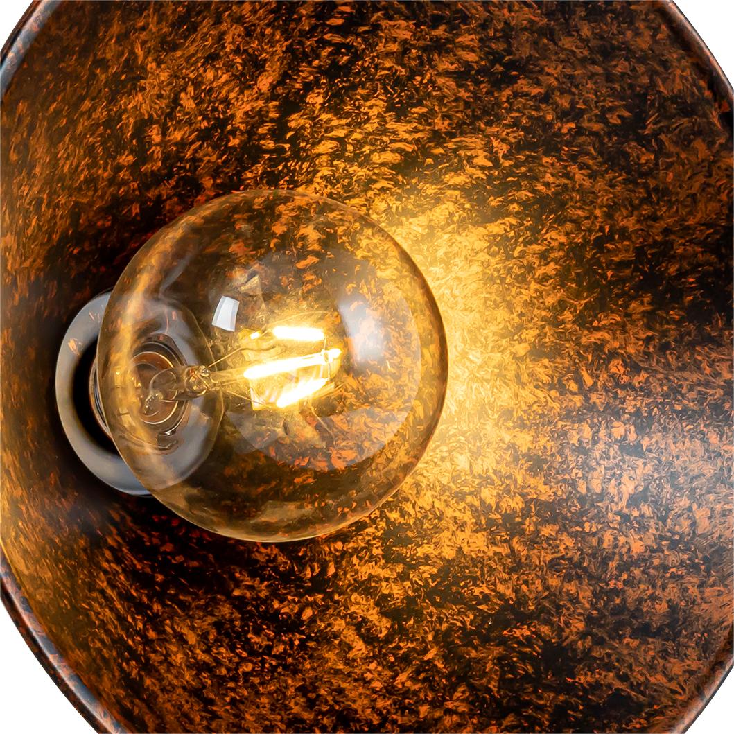 Glowlings 1 Light Industrial 14 Wide Dome Cone Shade Antique Copper Pe