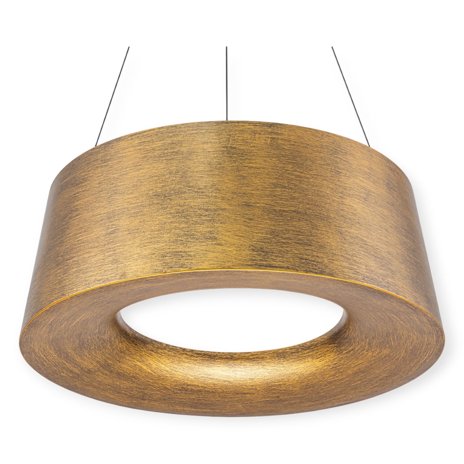 Glowlings 1-Light Industrial 22"Wide Rustic Bronze Round Metal Cone LED Chandelier