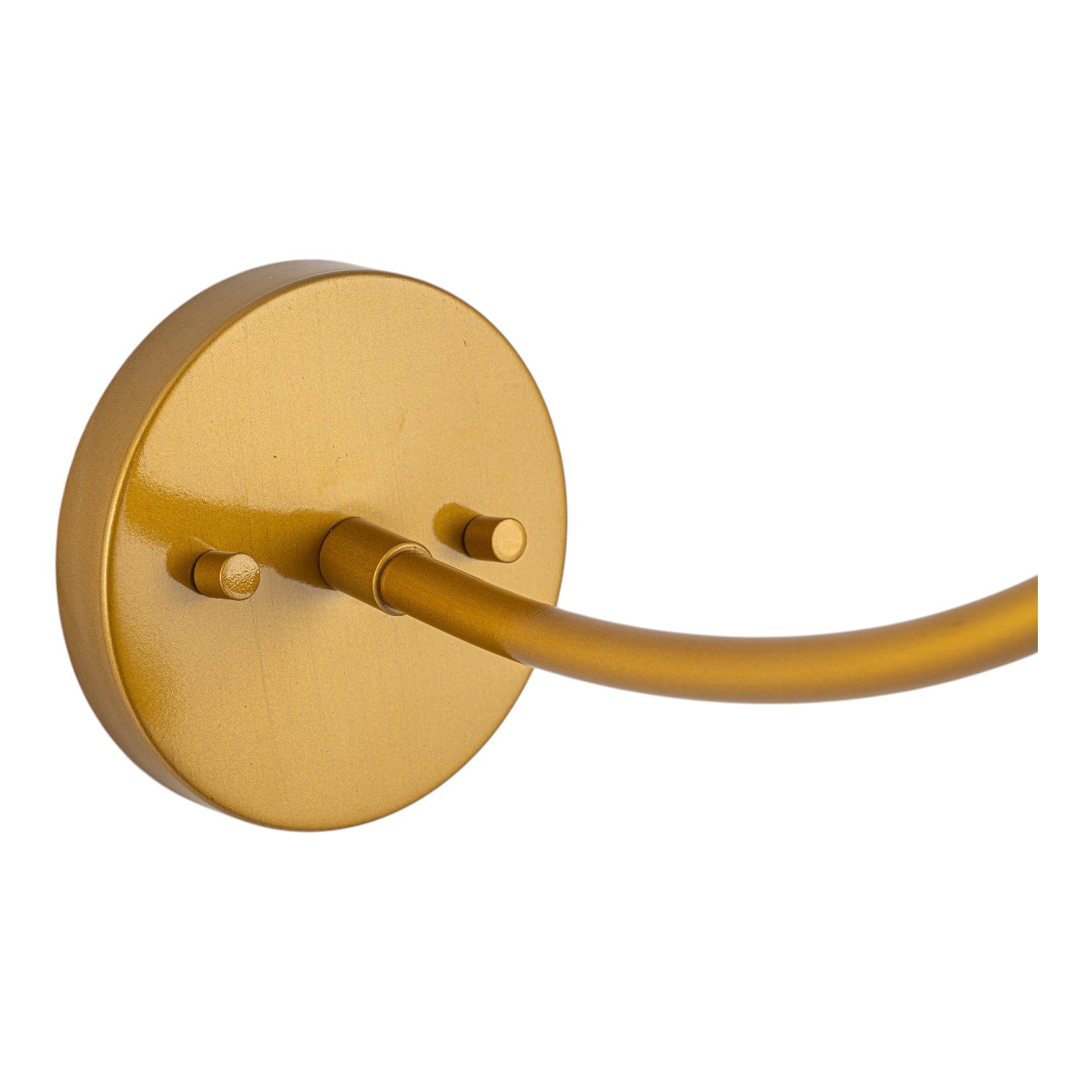 Glowlings 1-Light Mid-Century Modern Brass Cone Elegant Gooseneck Wall Sconce with Globe Opal Glass