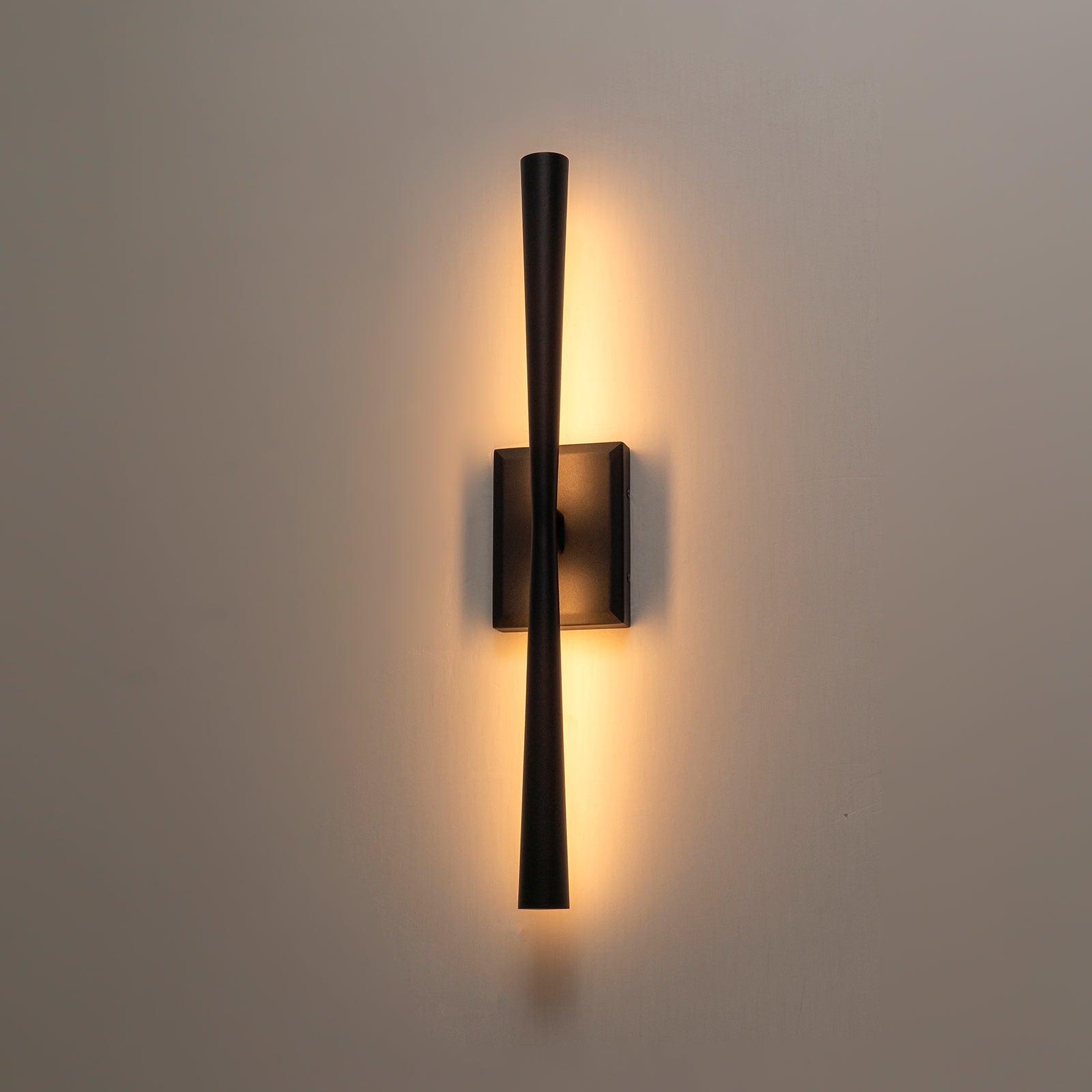 Glowlings 1-Light Minimalist 24"High Tapered Hourglass Dimmable LED Wall Sconce