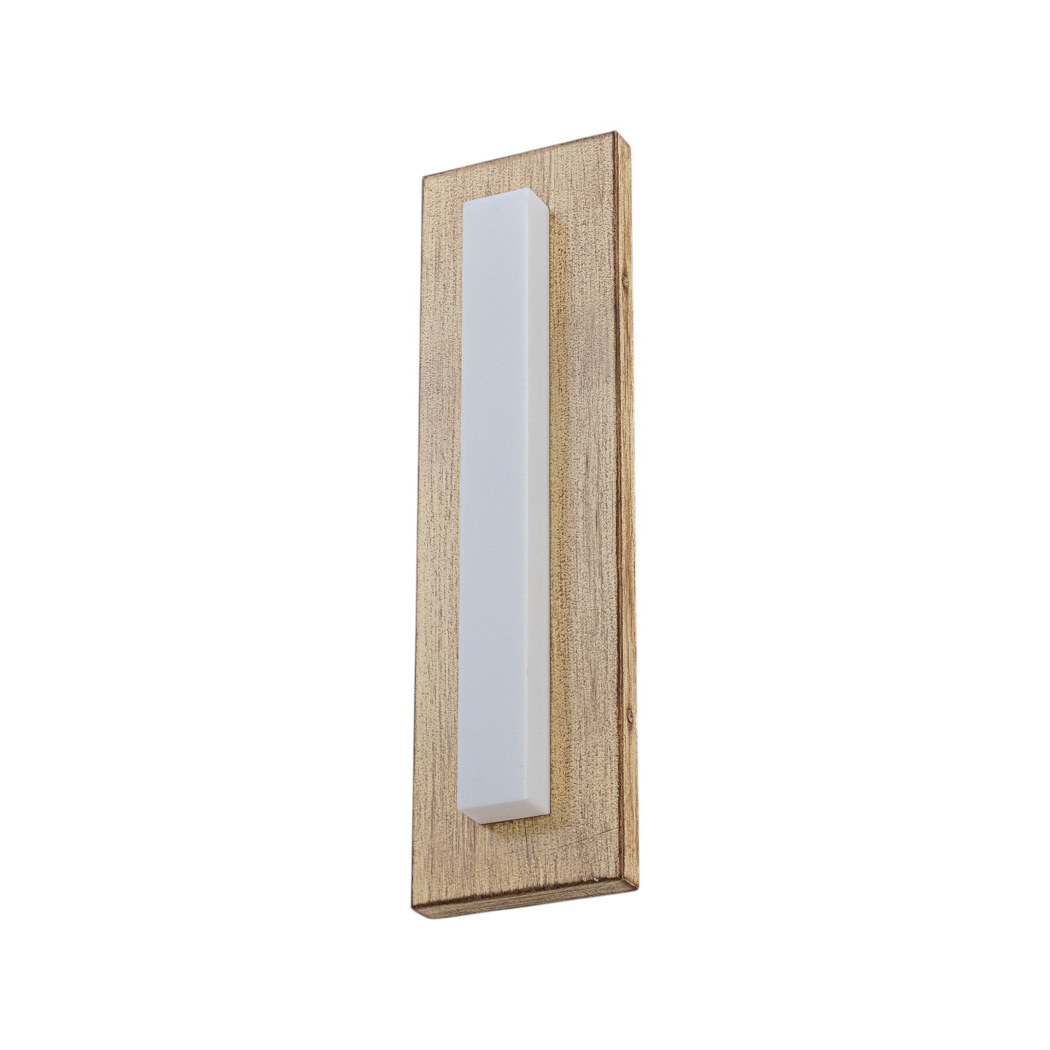 Glowlings 1-Light Modern Farmhouse 17"High Linear Weathered Wood Finish Outdoor LED Wall Sconce