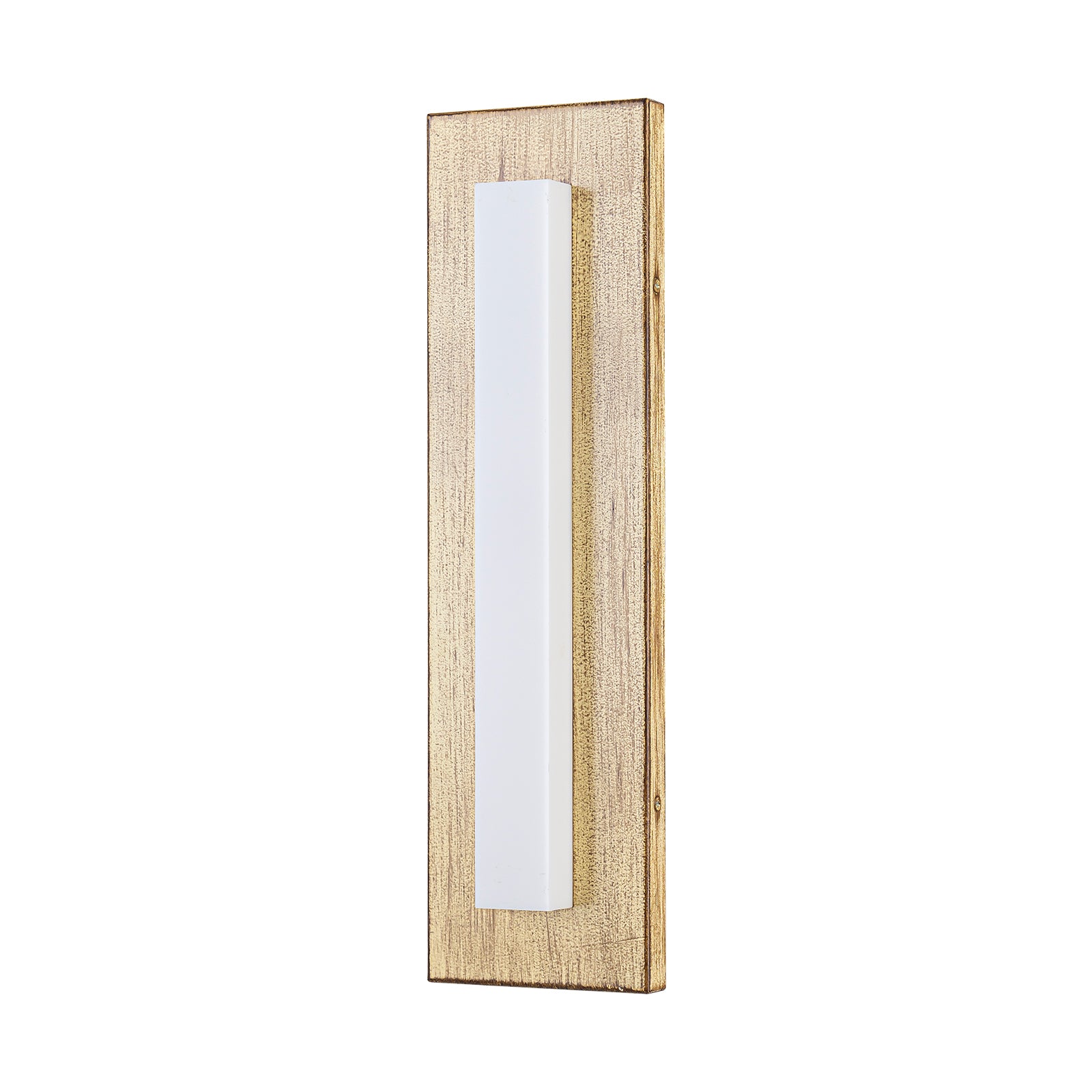 Glowlings 1-Light Modern Farmhouse 17"High Linear Weathered Wood Finish Outdoor LED Wall Sconce