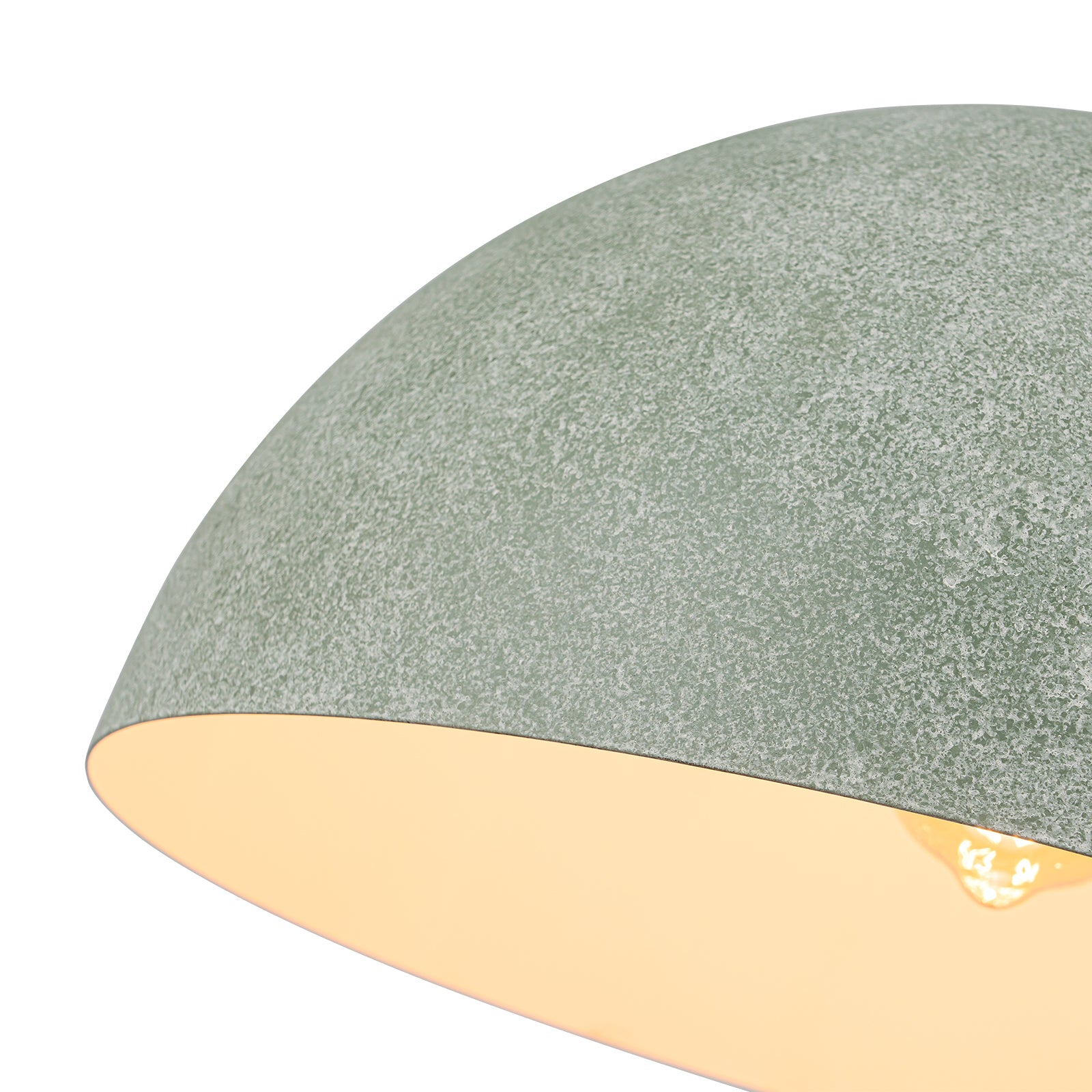 Glowlings 1-Light Modern Textured Green Dome Pendant Light Island Light