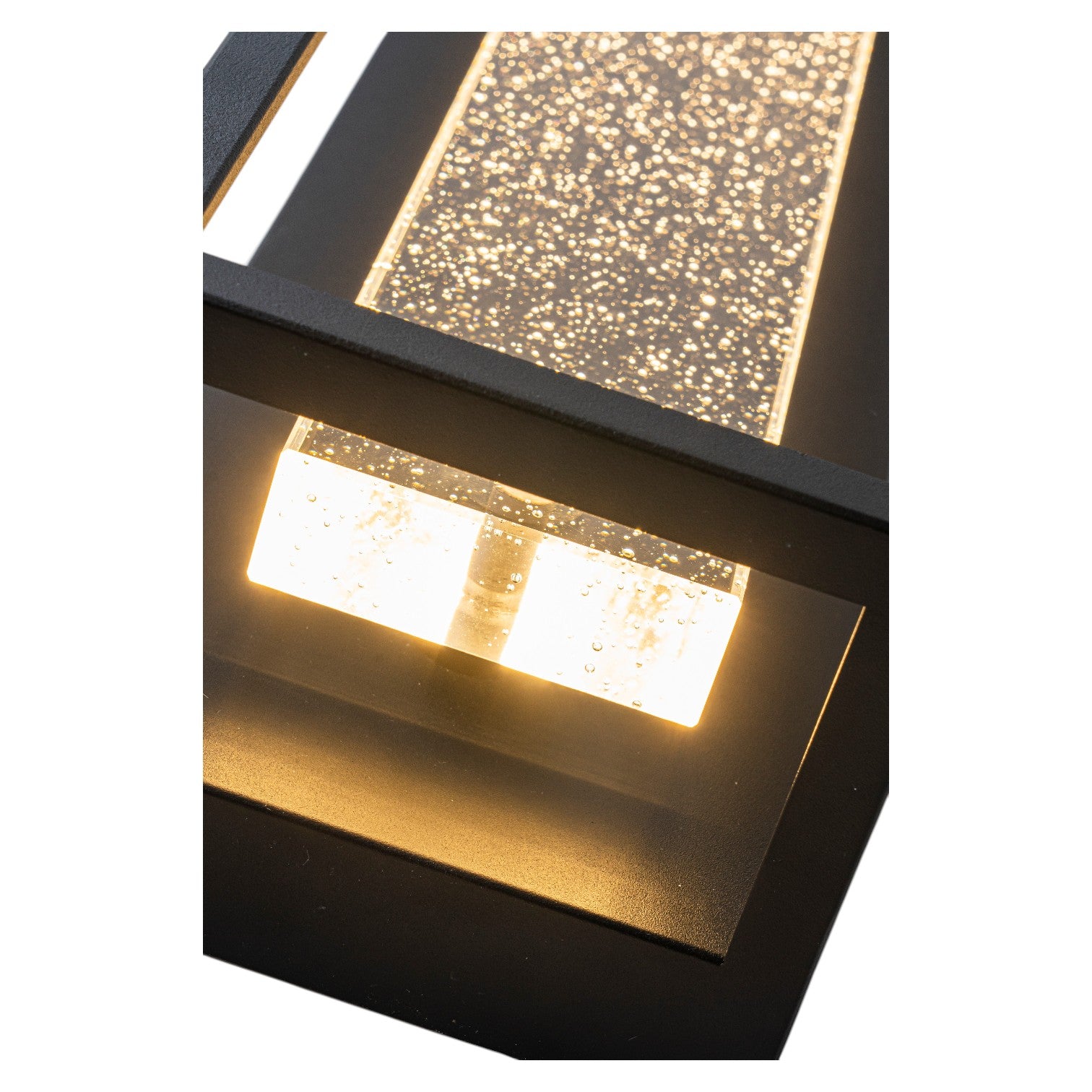Glowlings 1-Ligh 32"High Modern IP54 Linear LED Outdoor Wall Sconce Porch Light with Clear Bubble Crystal