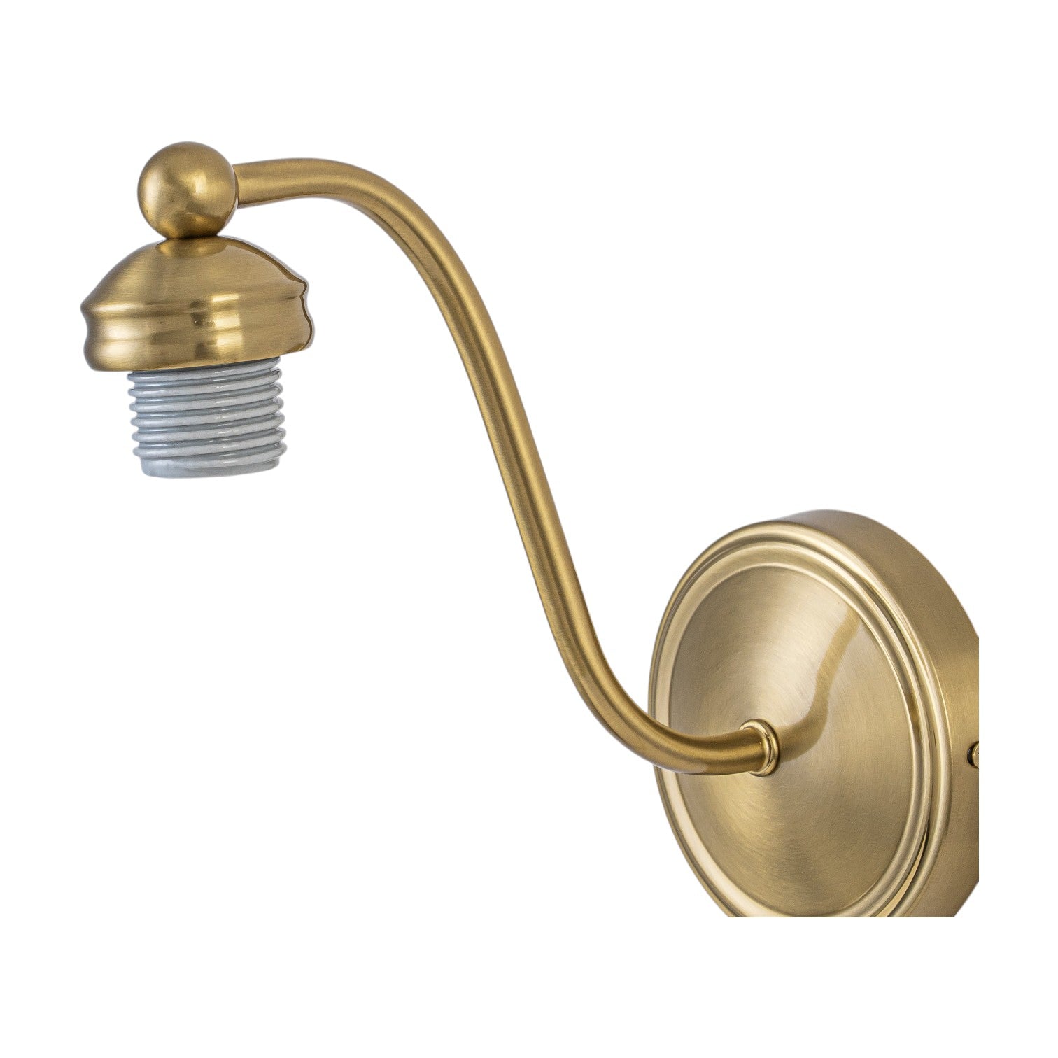 Glowlings 1-Light Modern Antique Brass Vanity Light Scalloped Frosted Glass Shade Wall Sconce