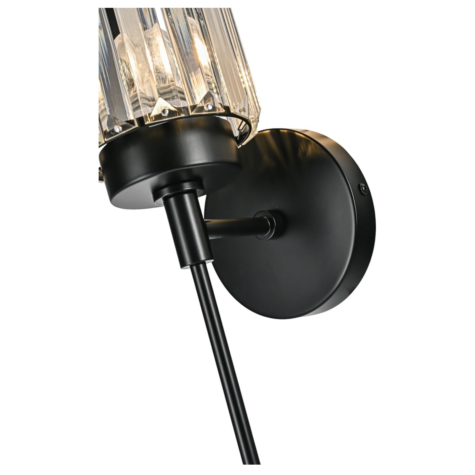 Glowlings 1/2/3/4/5-Light Modern Black/Gold Dimmable Round Crystal Bathroom Vanity Light