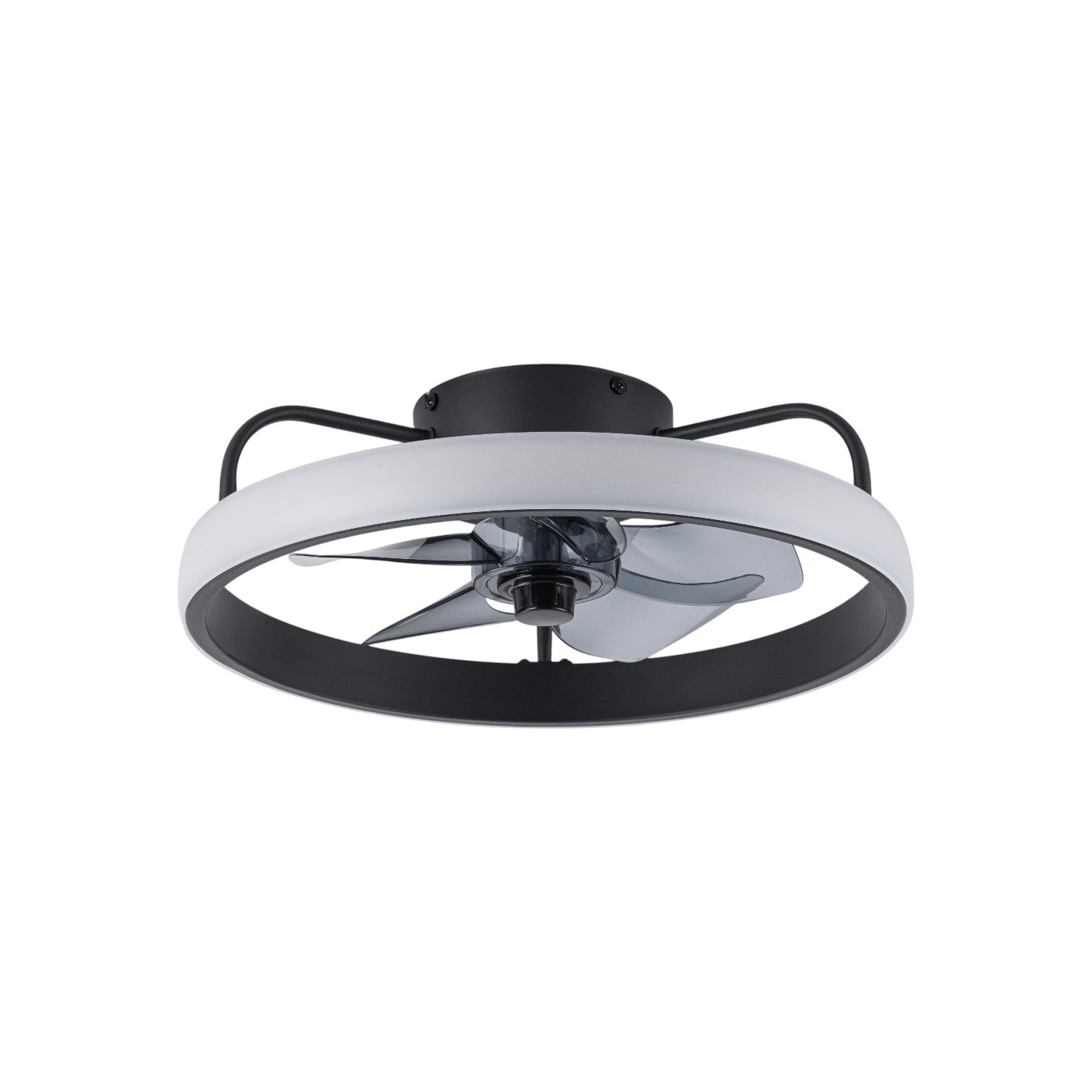Glowlings 1-Light Modern Black Round LED Ceiling Fan with Light Remote Control