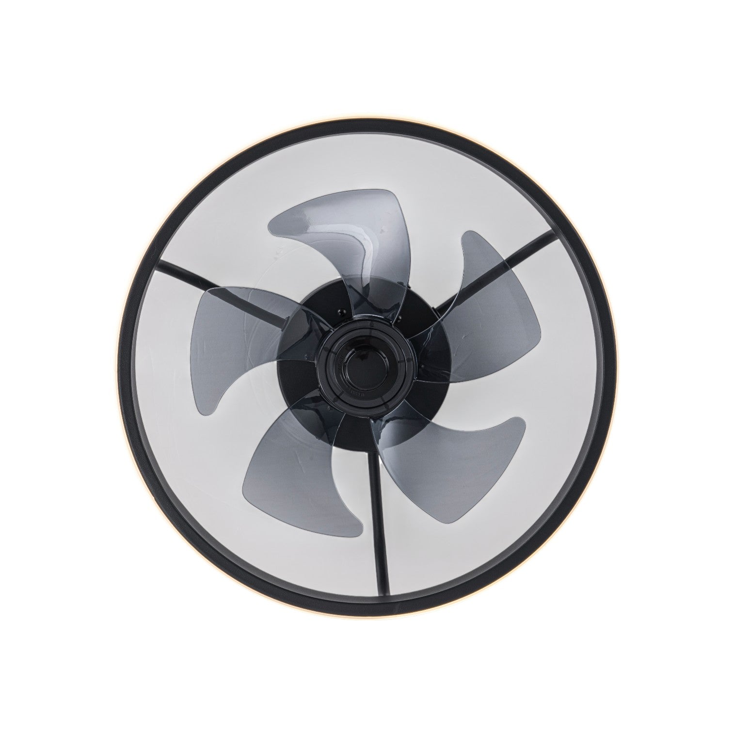 Glowlings 1-Light Modern Black Round LED Ceiling Fan with Light Remote Control