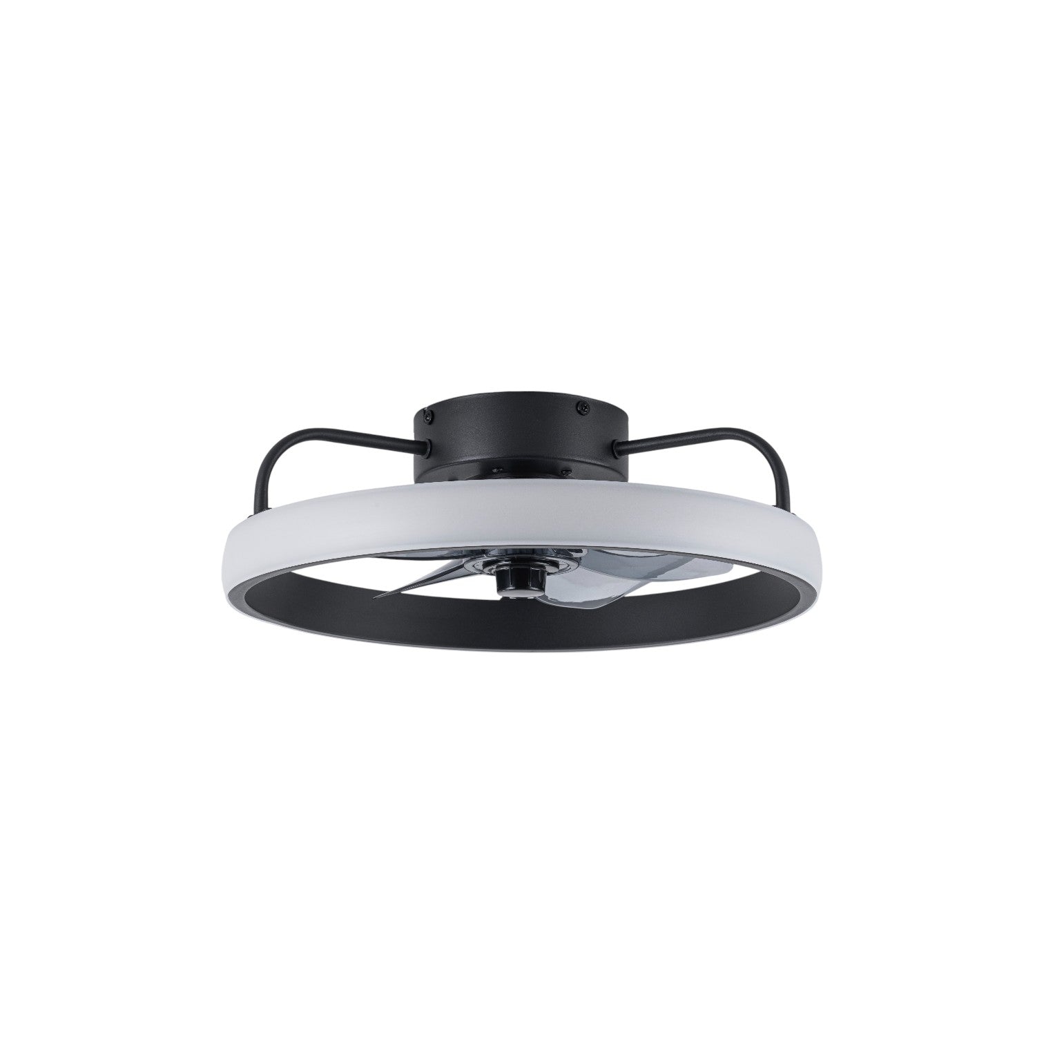 Glowlings 1-Light Modern Black Round LED Ceiling Fan with Light Remote Control