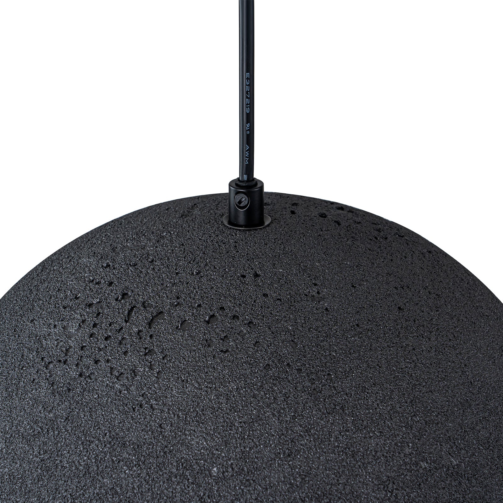 Glowlings 1-Light Modern 12"Wide Black Texture Dome Pendant Light Island Light
