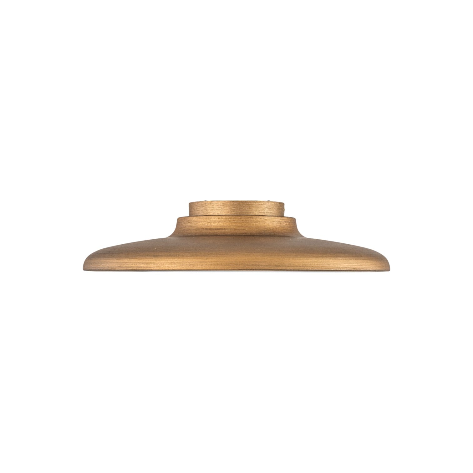 Glowlings 1-Light Modern 16"Wide Antique Brass Round UFO Flying Saucer Dome LED Flush Mount Ceiling Light