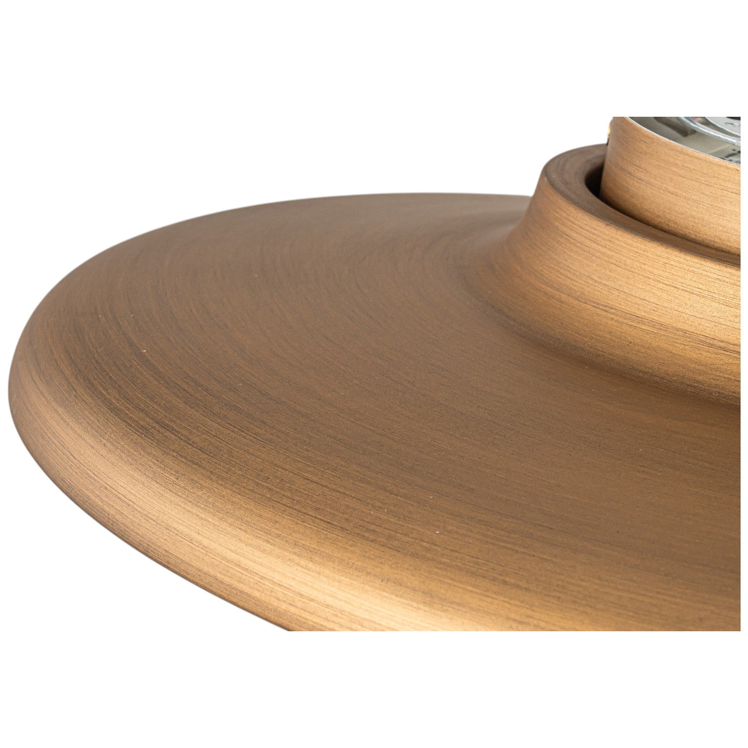Glowlings 1-Light Modern 16"Wide Antique Brass Round UFO Flying Saucer Dome LED Flush Mount Ceiling Light