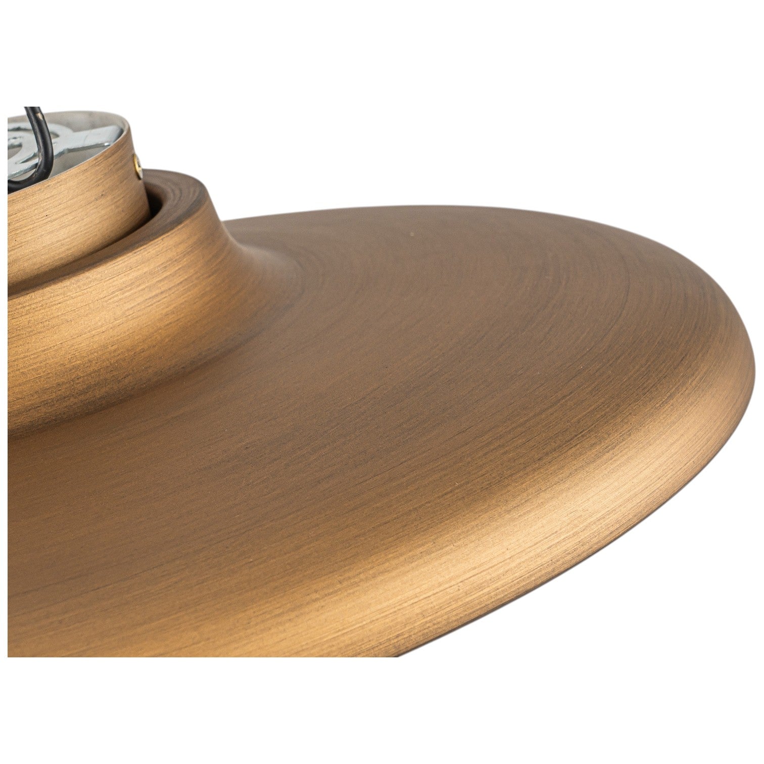 Glowlings 1-Light Modern 16"Wide Antique Brass Round UFO Flying Saucer Dome LED Flush Mount Ceiling Light