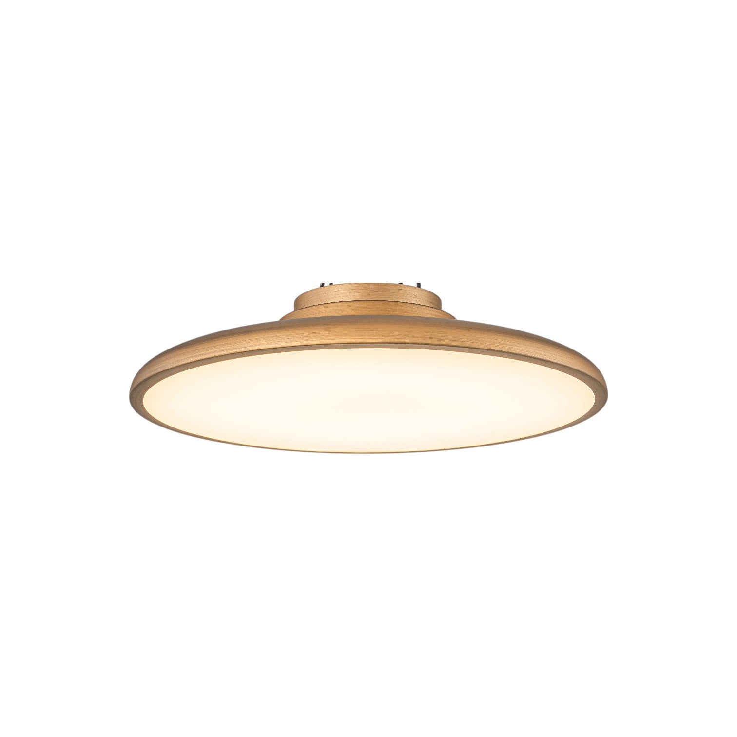 Glowlings 1-Light Modern 16"Wide Antique Brass Round UFO Flying Saucer Dome LED Flush Mount Ceiling Light