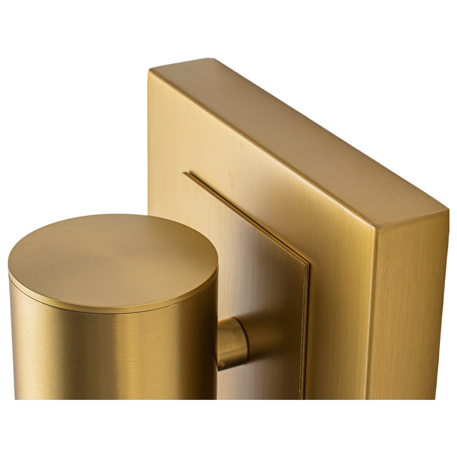 Glowlings 1-Light Modern Brushed Brass Cylinder Ribbed Clear Glass Tube Wall Sconce