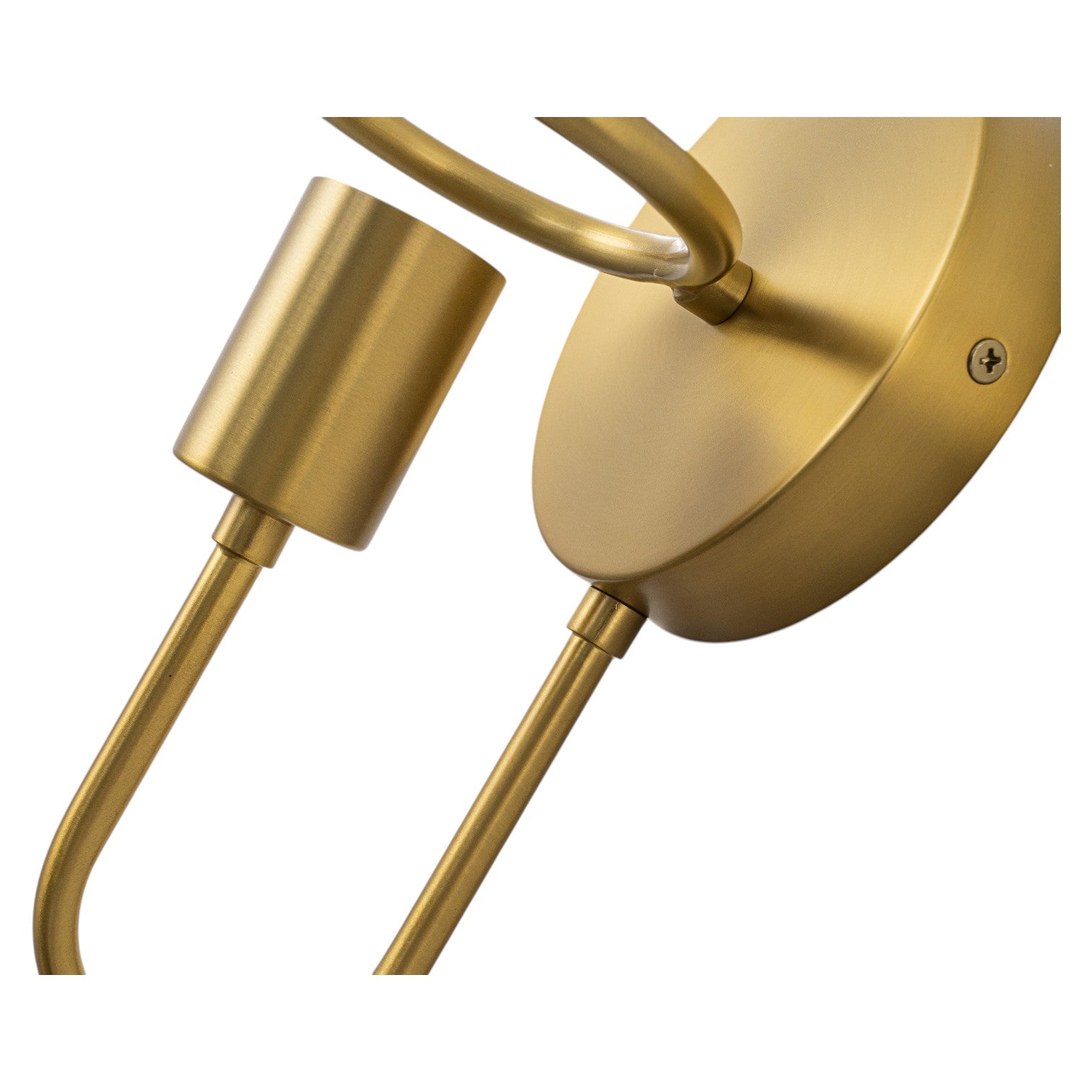 Glowlings 1-Light Modern Brushed Brass Ribbed Fluted Glass Tube U-Shaped Wall Sconce