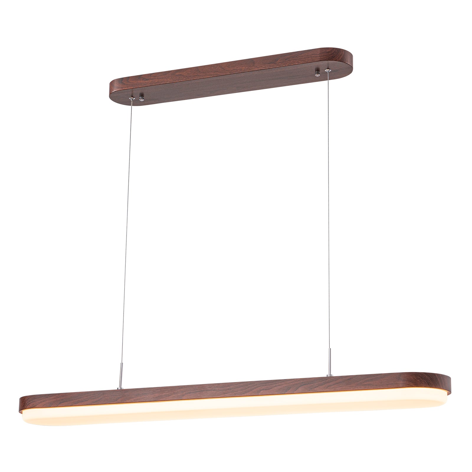 Glowlings 1-Light Modern 39"Wide DIP Switch Dimmable LED Linear Wood Pendant Light