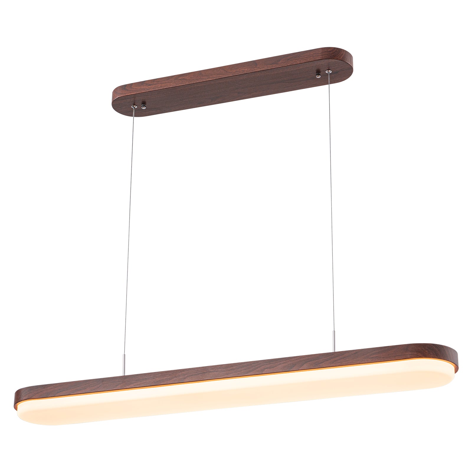 Glowlings 1-Light Modern 39"Wide DIP Switch Dimmable LED Linear Wood Pendant Light