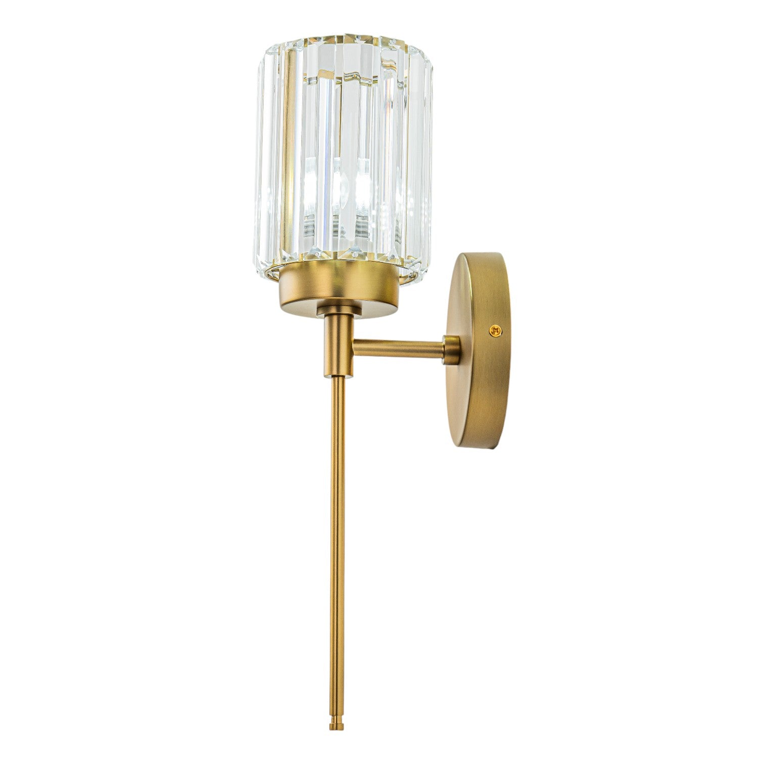 Glowlings 1/2/3/4/5-Light Modern Black/Gold Dimmable Round Crystal Bathroom Vanity Light