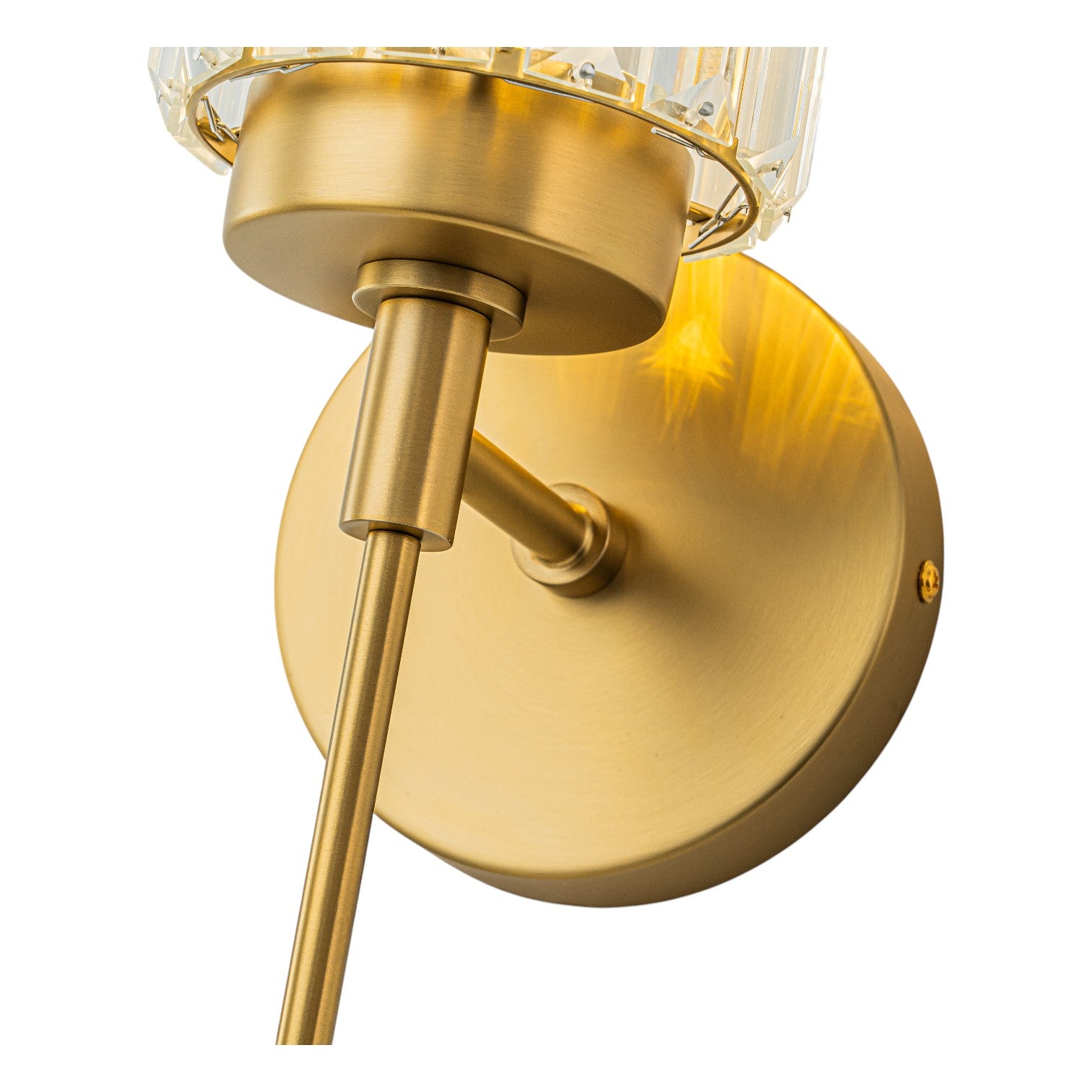 Glowlings 1/2/3/4/5-Light Modern Black/Gold Dimmable Round Crystal Bathroom Vanity Light