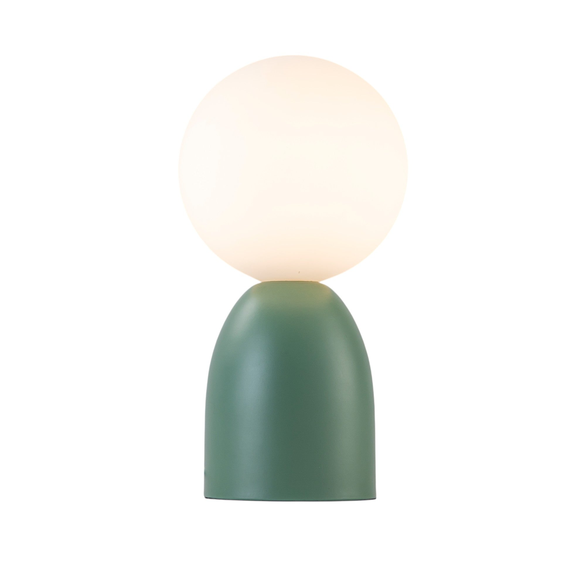 Glowlings 1-Light Modern Green Opal Glass Small Side Table Lamp