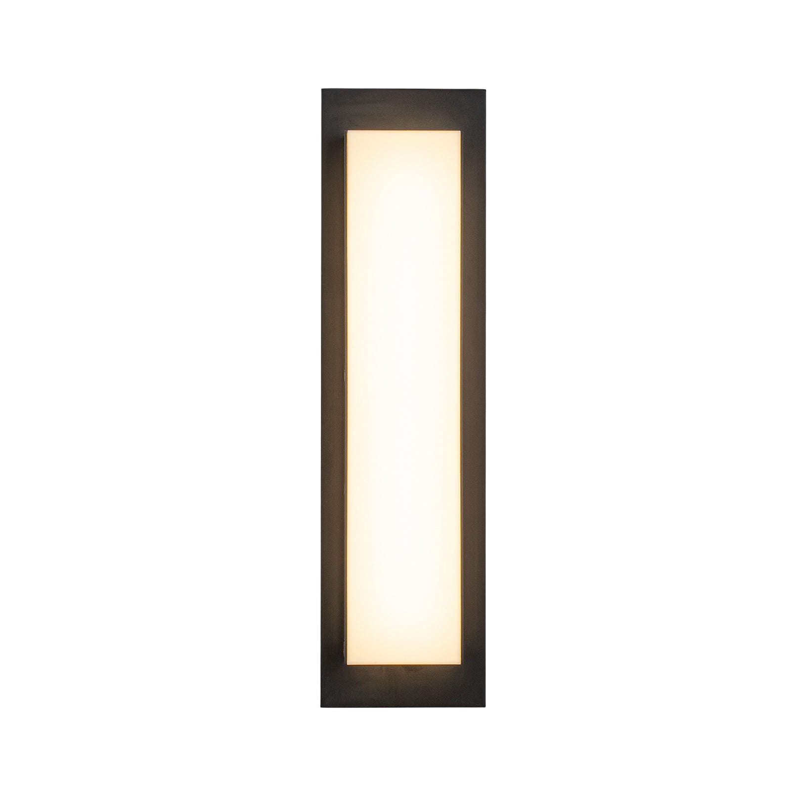 Glowlings 1-Light Modern IP44 Matte Black Linear Warm White 3000K LED Outdoor Wall Sconce