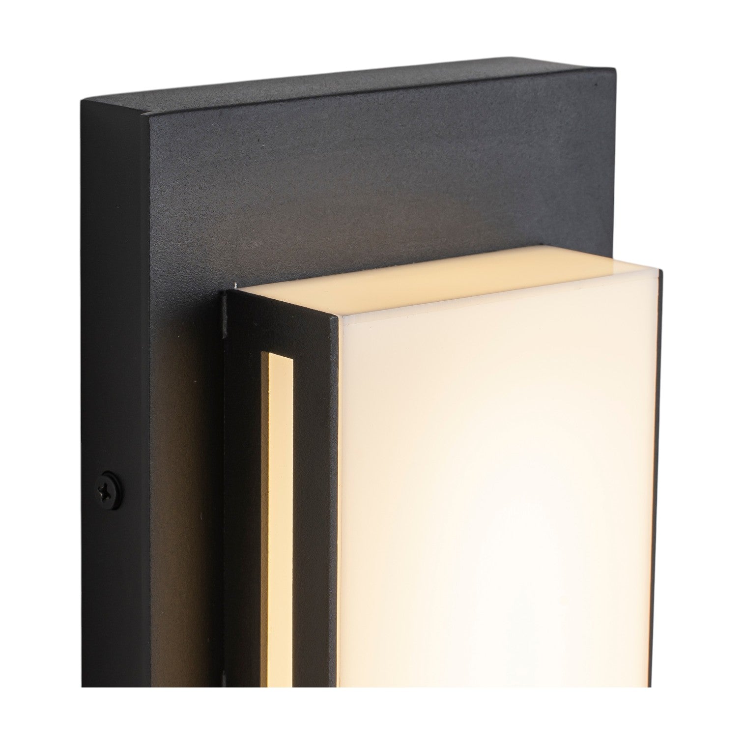 Glowlings 1-Light Modern IP44 Matte Black Linear Warm White 3000K LED Outdoor Wall Sconce