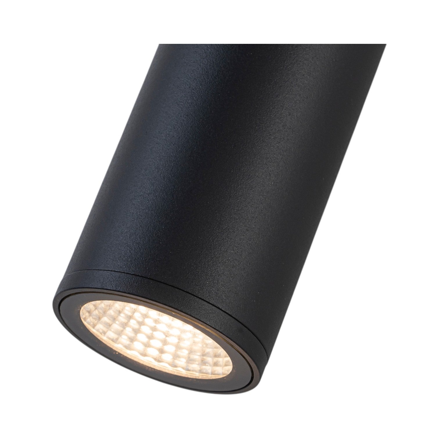 Glowlings 1-Light Modern 12"High IP54 Matte Black Cylinder Outdoor LED Wall Sconce