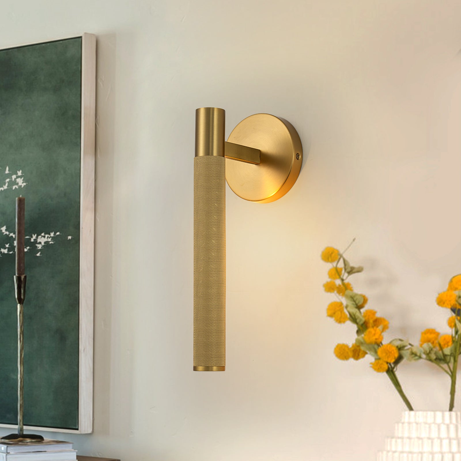Glowlings 1-Light Modern Knurling Texture Antique Wall Sconce Picture Light