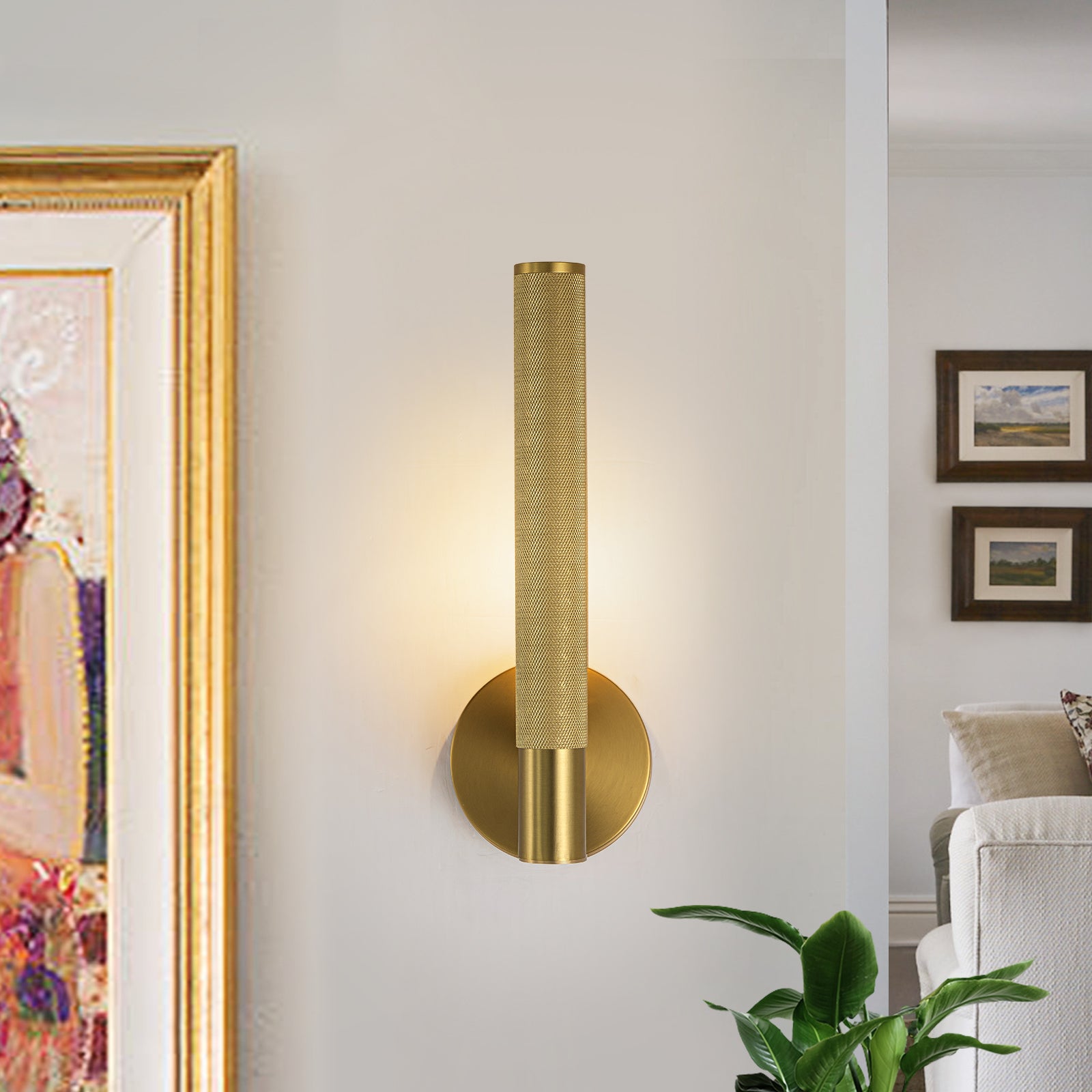 Glowlings 1-Light Modern Knurling Texture Antique Wall Sconce Picture Light