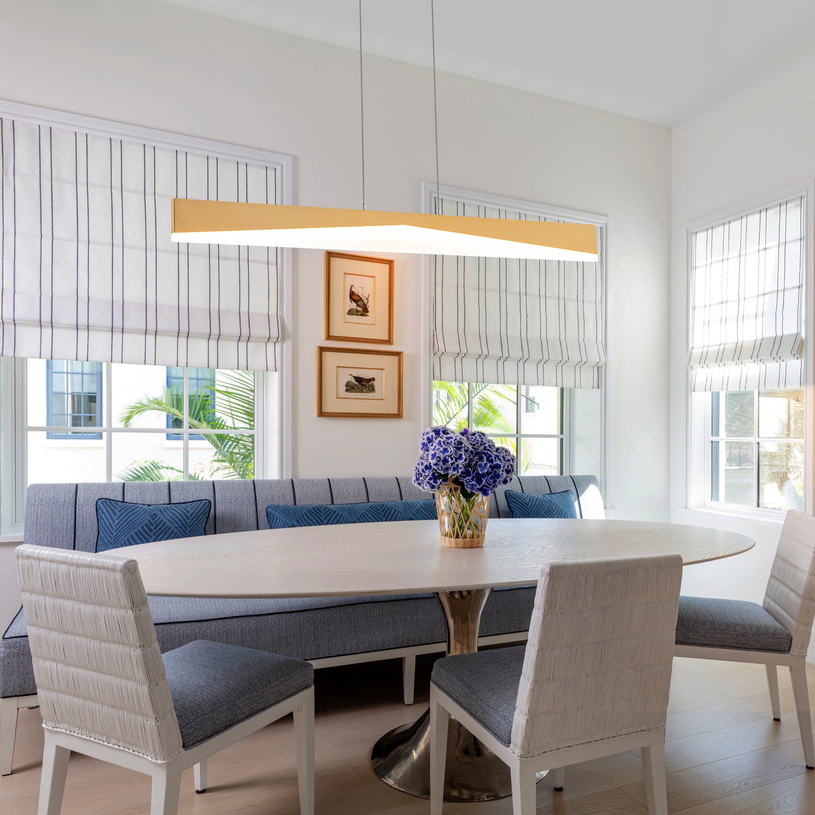 Glowlings 1-Light Modern 40"Wide LED Linear Pendant Light Island Light