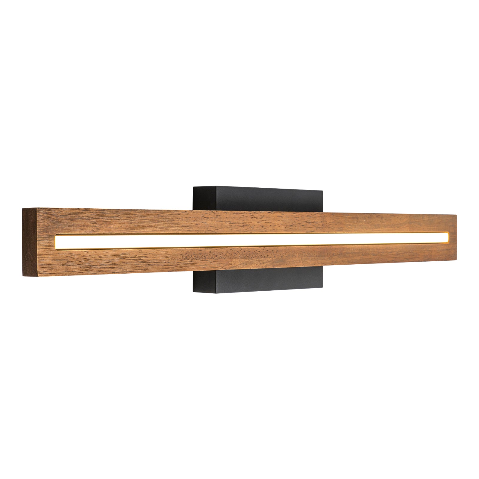 Glowlings 1/2-Light Modern Linear Wooden Indoor LED Wall Sconce