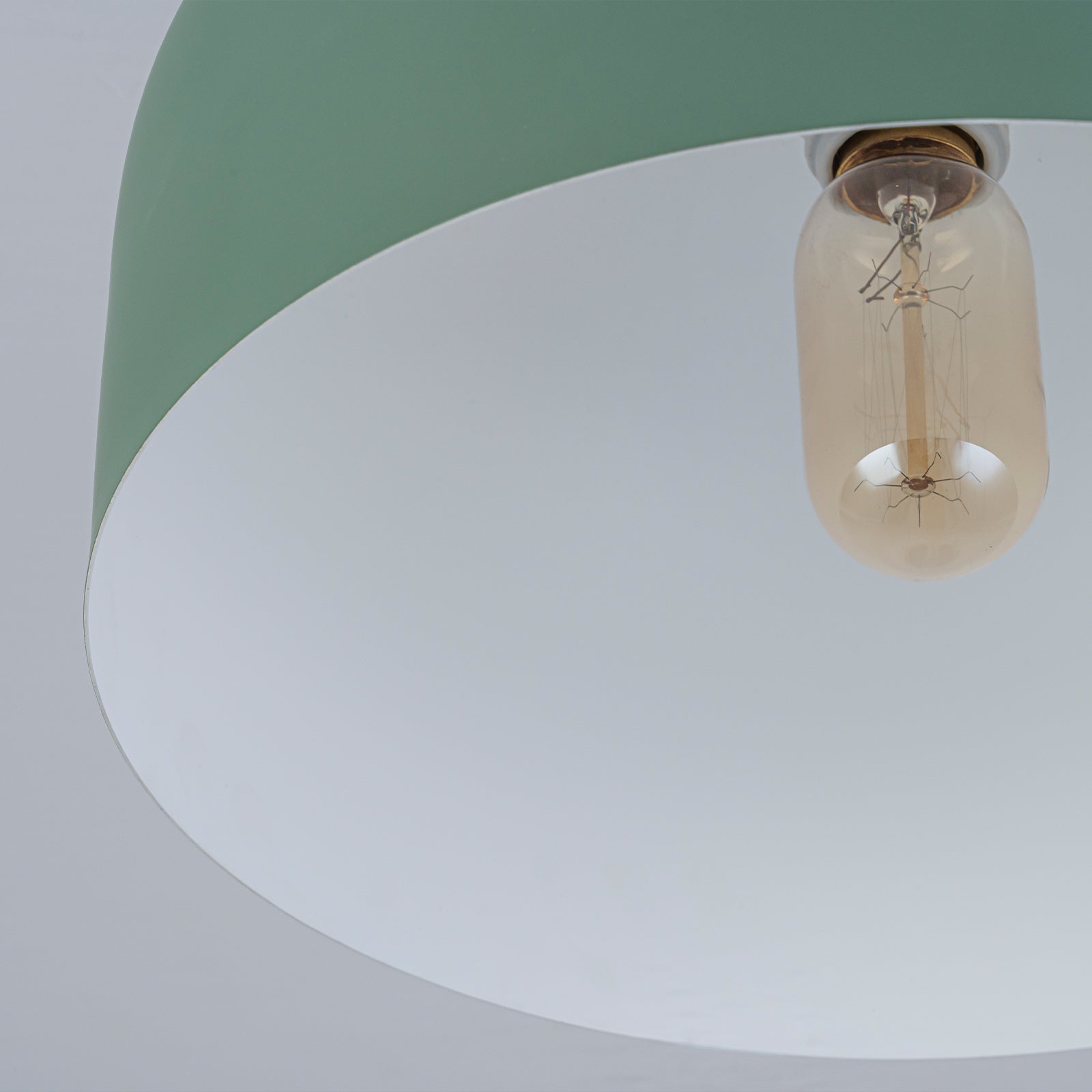 Glowlings 1-Light Modern Macaroon Green Dome Flush Mount Ceiling Light
