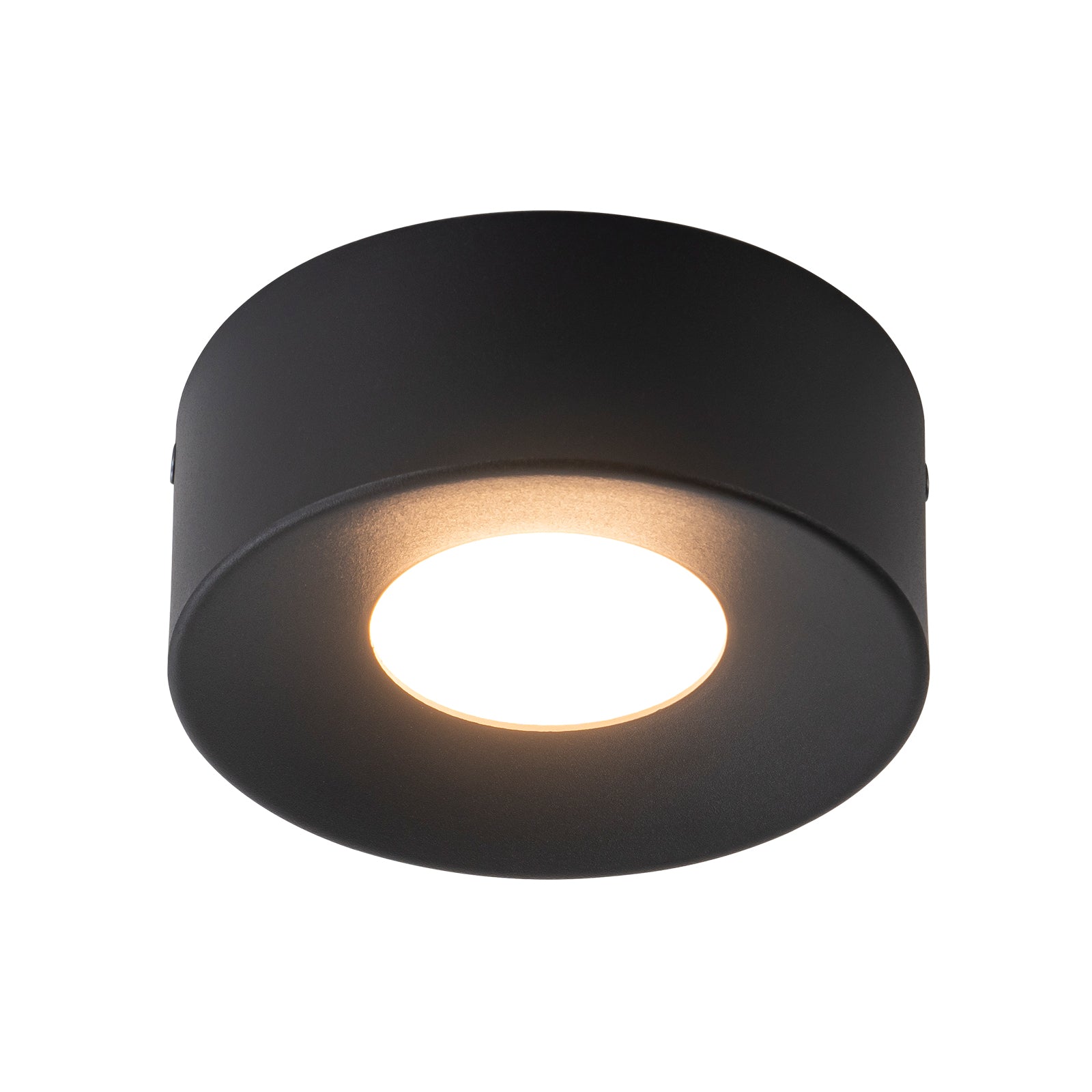 Glowlings 1-flammige, moderne, mattschwarze Mini-LED-Deckenleuchte
