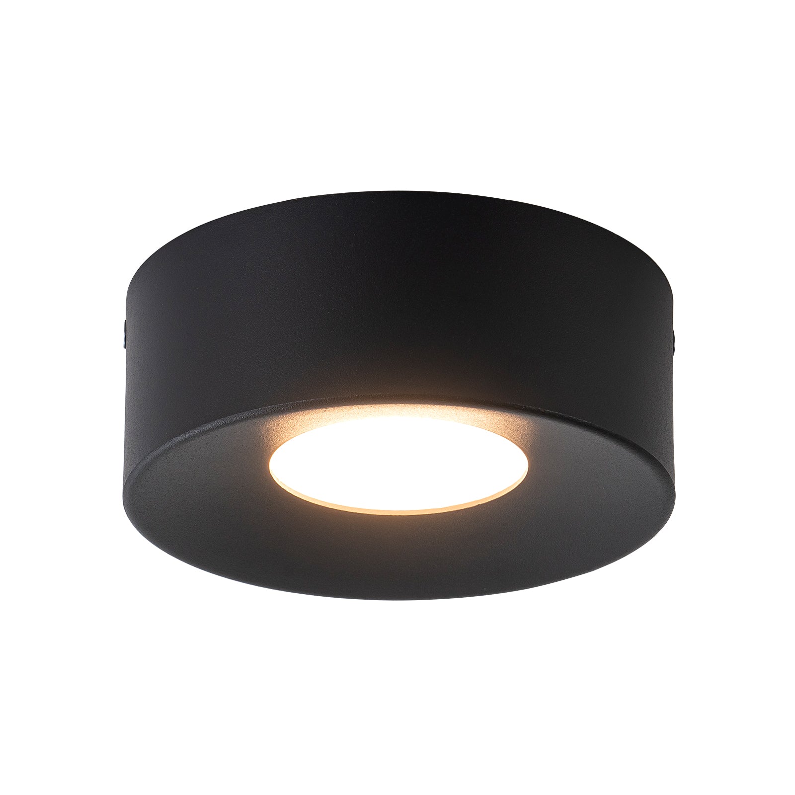 Glowlings 1-flammige, moderne, mattschwarze Mini-LED-Deckenleuchte