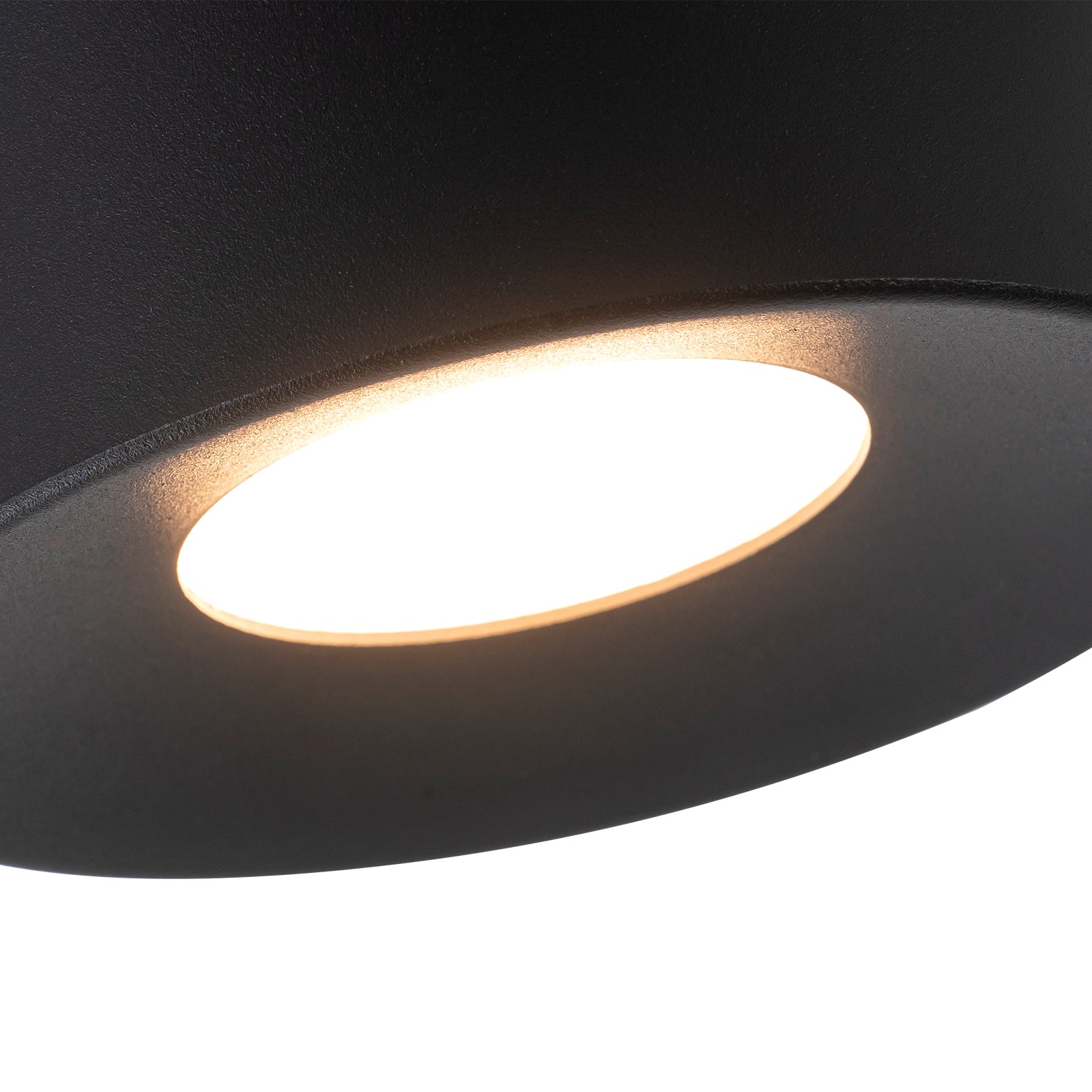 Glowlings 1-flammige, moderne, mattschwarze Mini-LED-Deckenleuchte