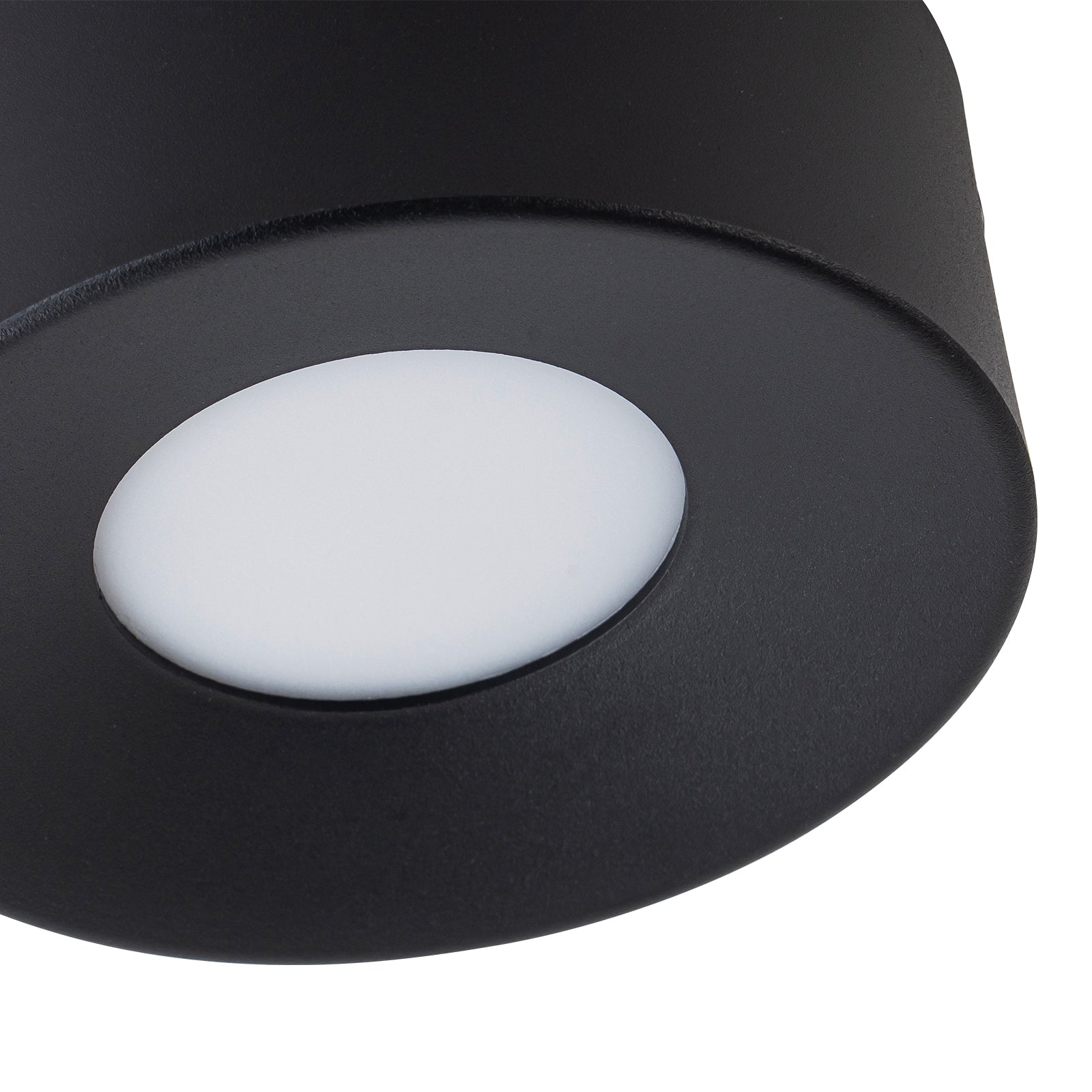 Glowlings 1-flammige, moderne, mattschwarze Mini-LED-Deckenleuchte