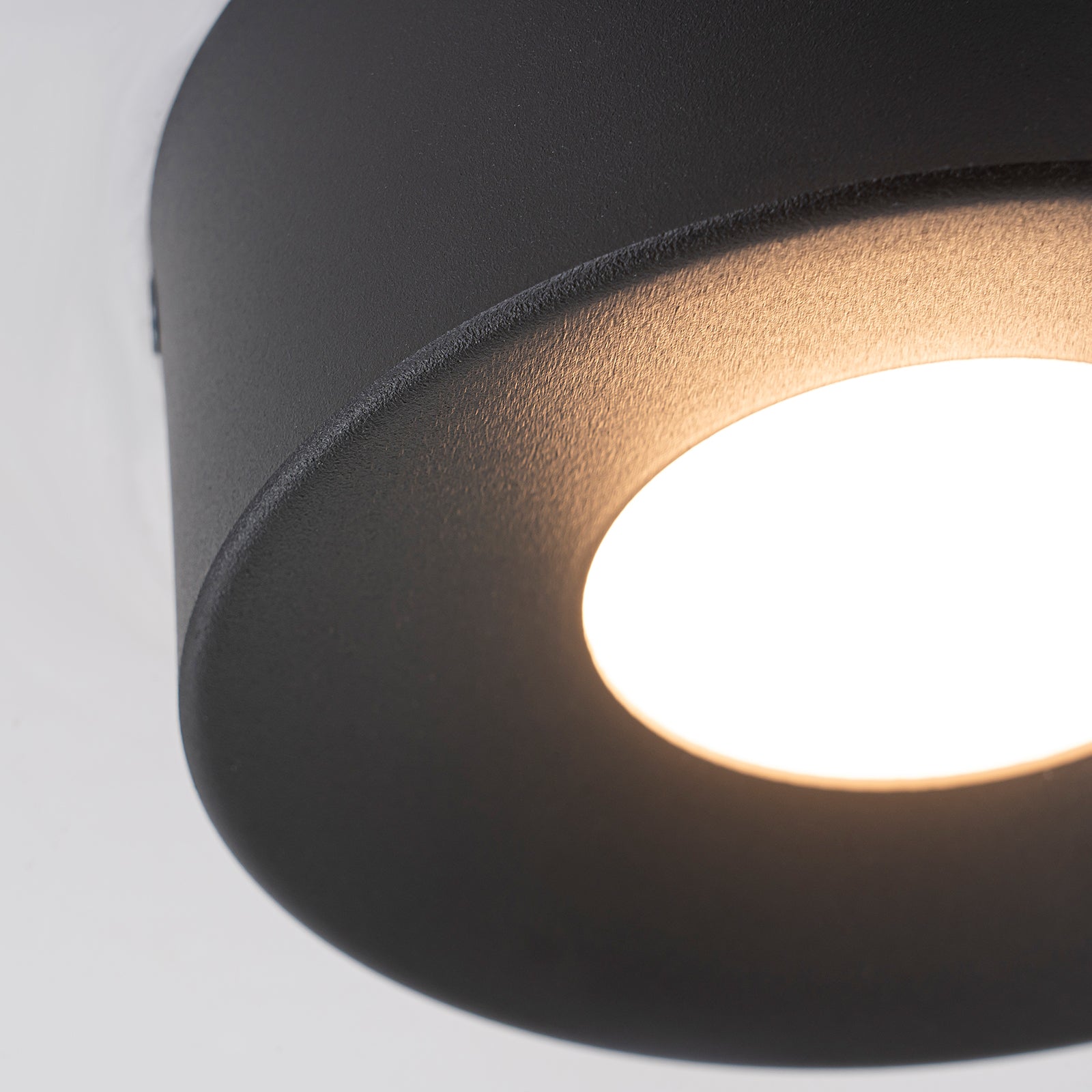 Glowlings 1-Light Modern Matte Black Mini LED Flush Mount Ceiling Light