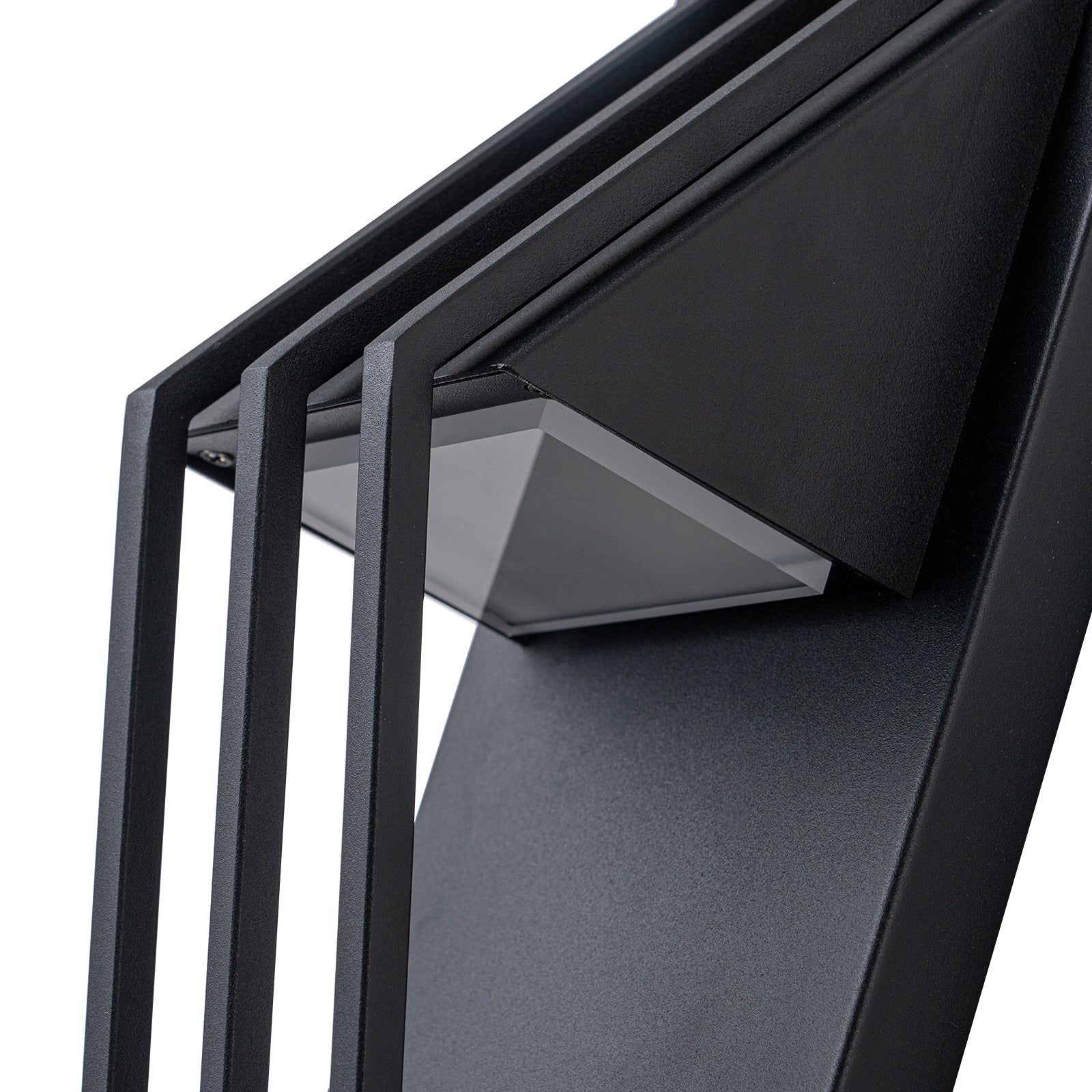 Glowlings 1-Light Modern 18"High Matte Black IP54 Rectangle LED Outdoor Wall Sconce