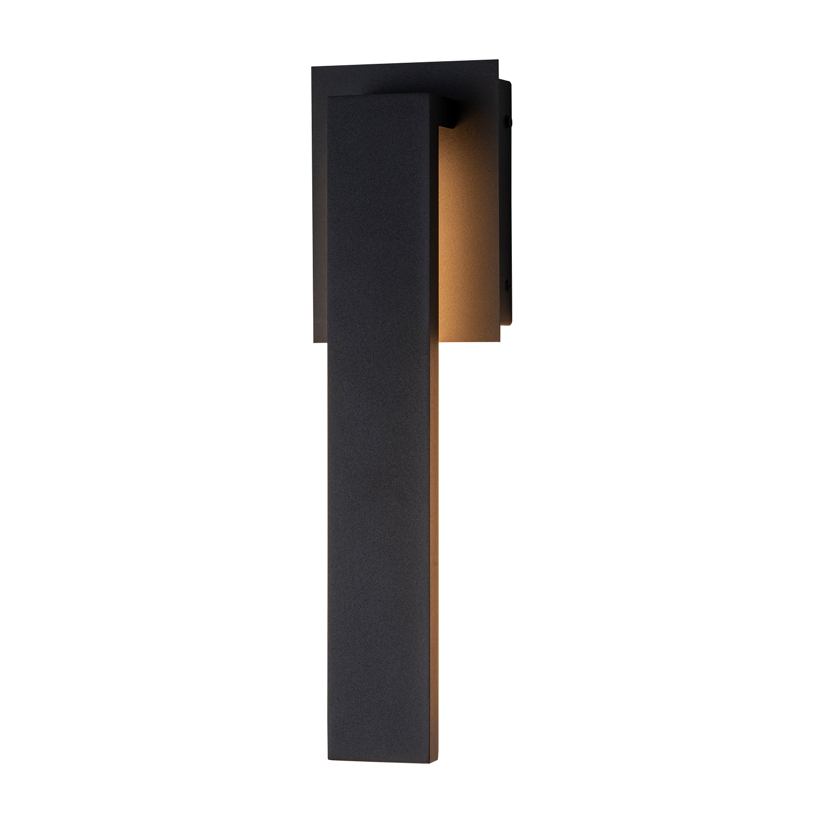 Glowlings 1-Light Modern Rectangular Matte Black LED Outdoor Wall Sconce